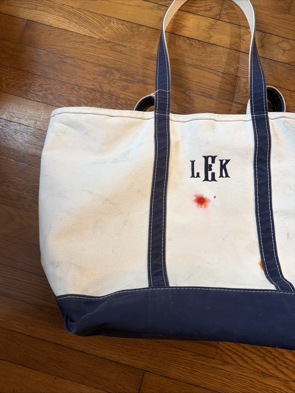 LL BEAN BOAT AND TOTE X-LARGE ZIP TOP Monogrammed