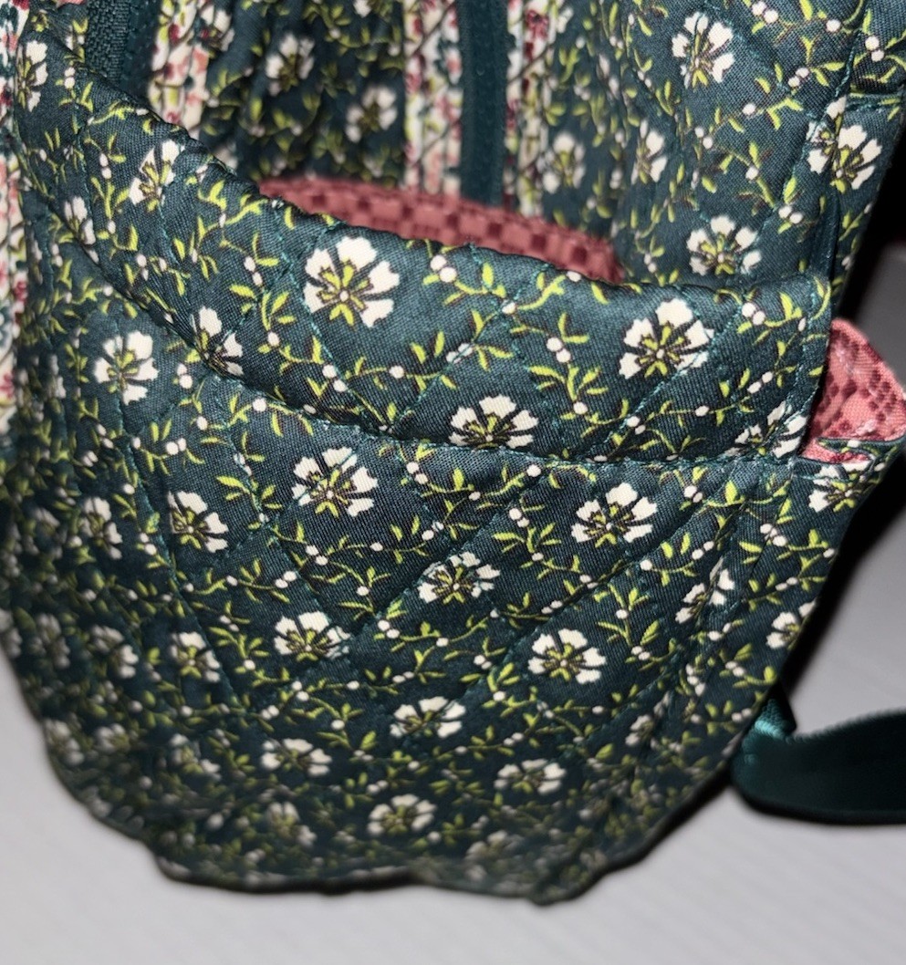 Vera Bradley Cotton Large Bancroft Backpack Bag Mistletoe Lattice NWT