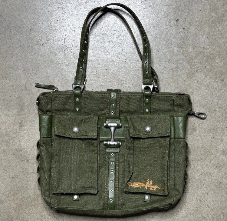 Oakley Tote/Purse army green Tactical Military Green Bag – Y2K Grunge Software!!