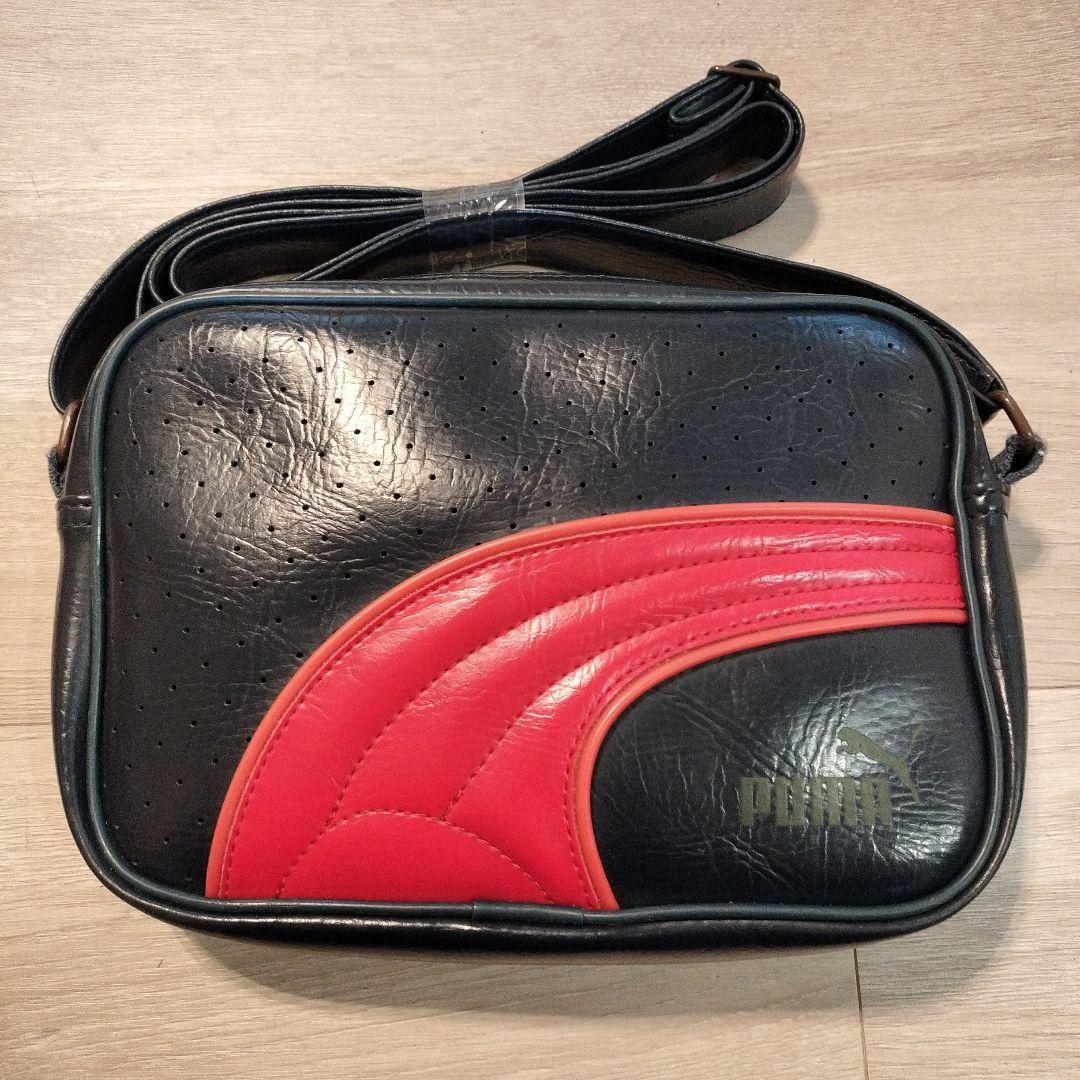 PUMA Shoulder Bag Y2K Retro Vintage Navy Faux Leather Japan Used