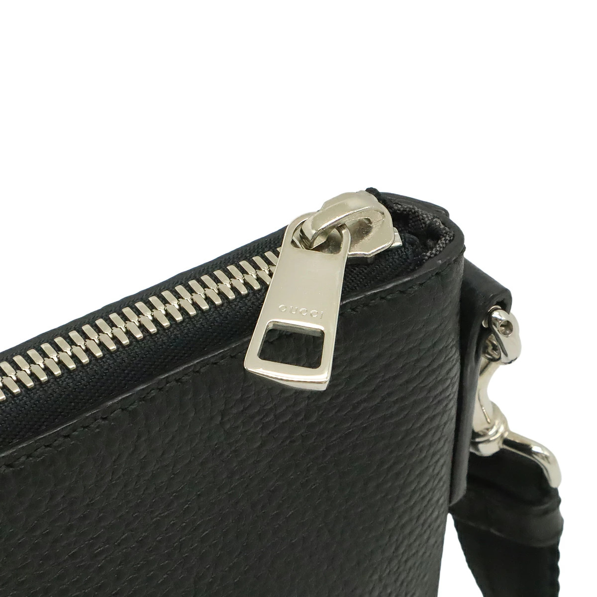 Gucci Cosmopolis Clutch Bag leather black silver hardware 387075 Used