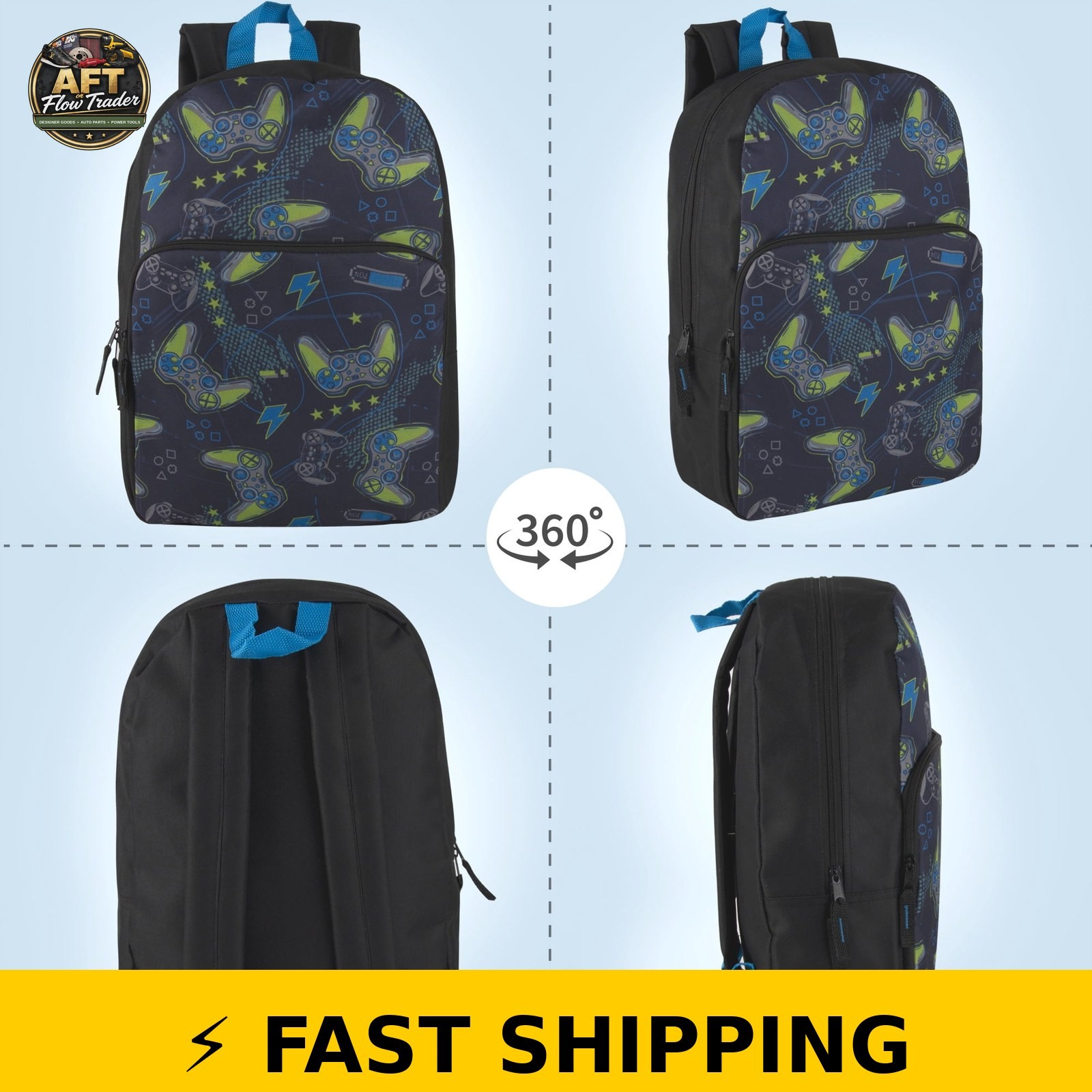 Trailmaker 17 Inch Fun Printed Backpack – Gamer’s Print