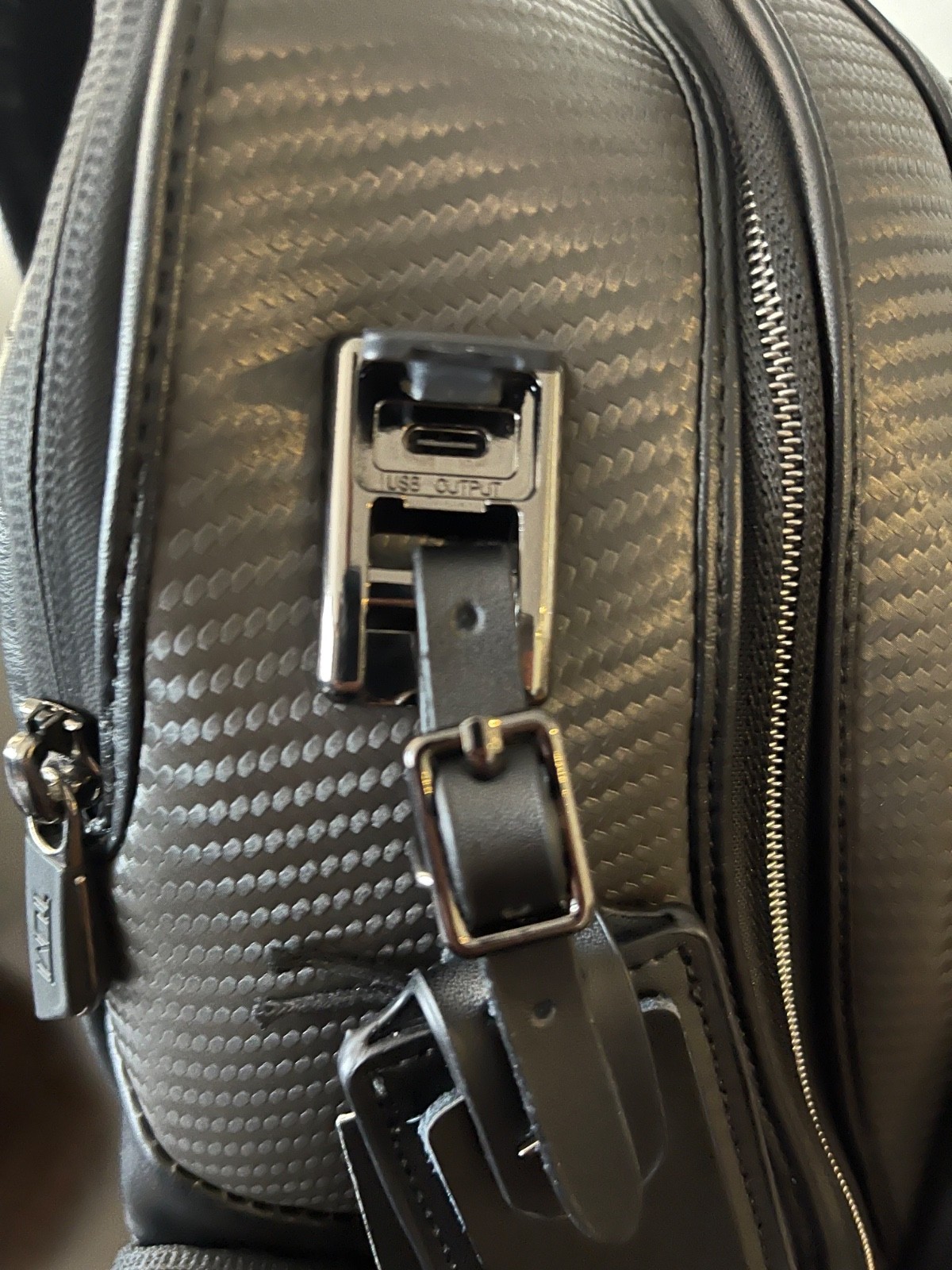 Tumi Mclaren Paddock Backpack- Carbon Fiber & Leather- Laptop- Luxury- Travel