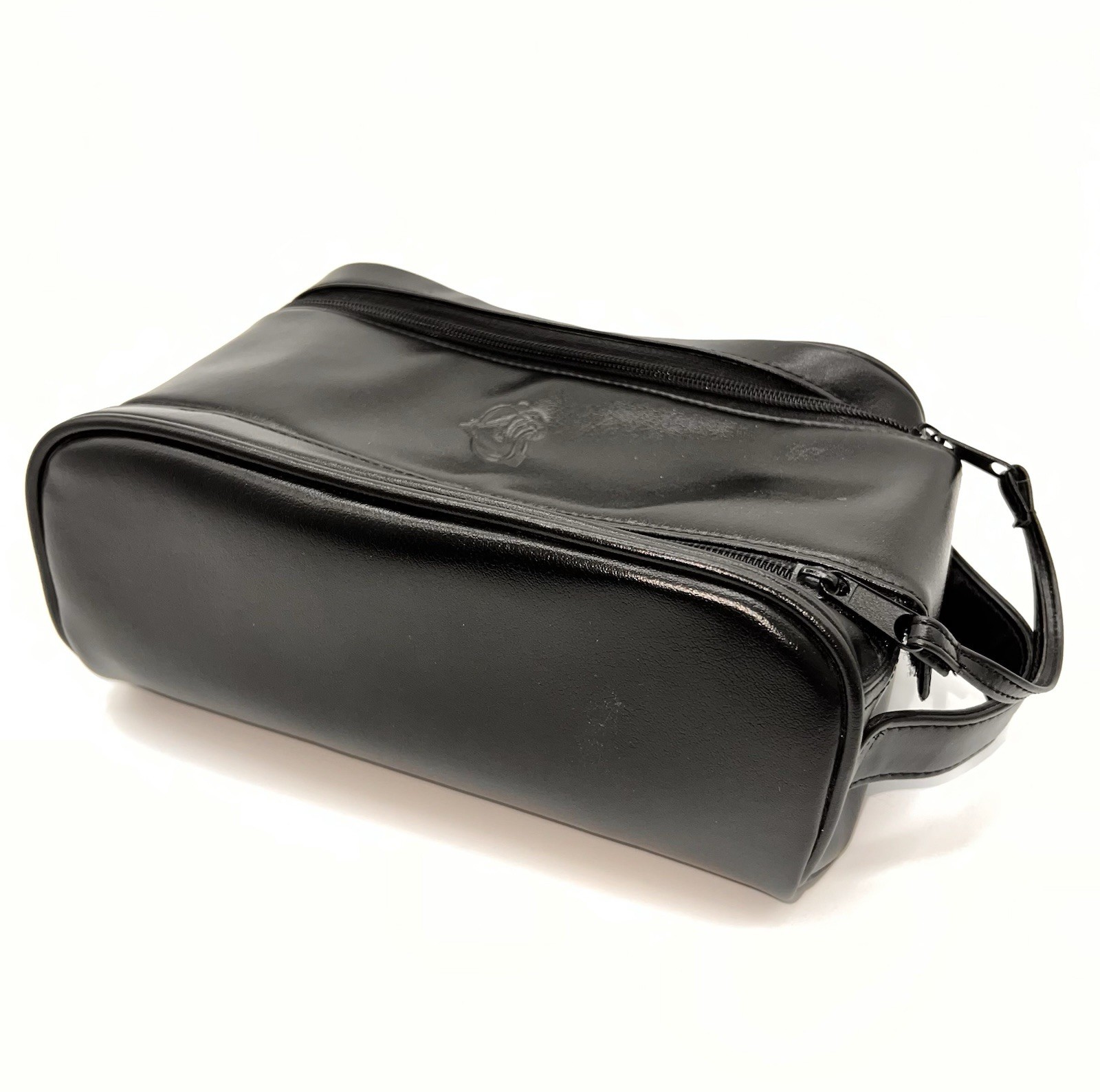 Men’s Shaving Toiletry Travel Bag Synthetic Leather Big Sz Black Avalanche Logo