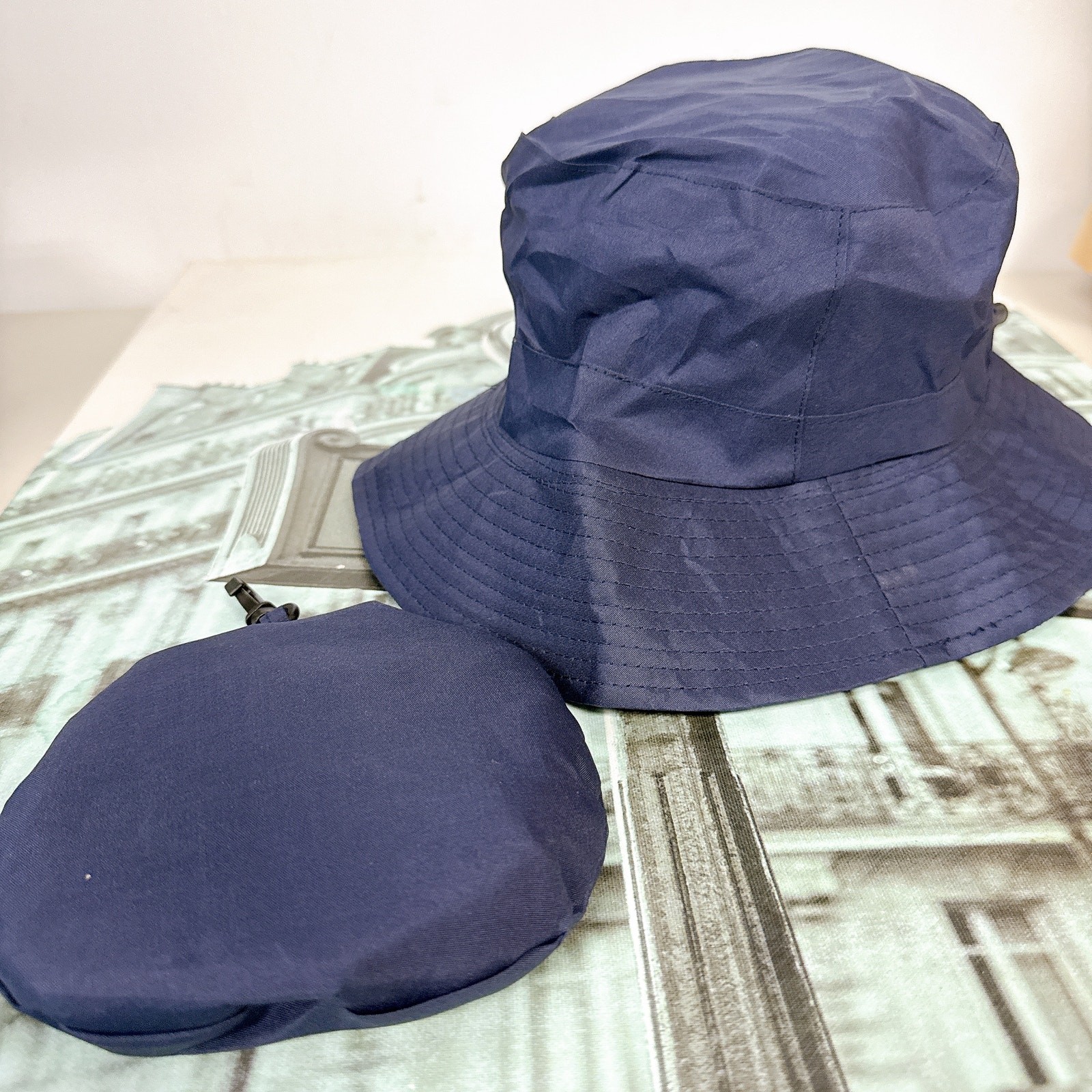 Foldable Outdoor Set UPF50+ Bucket Hat + Waterproof Backpack Unisex Travel Kit