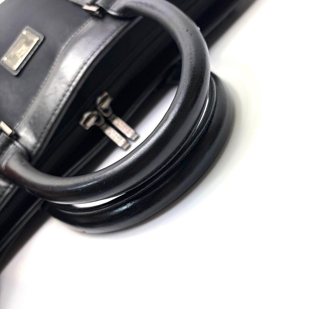 Authentic Burberry Black Label Briefcase Business Bag Nova Check 42cm Black