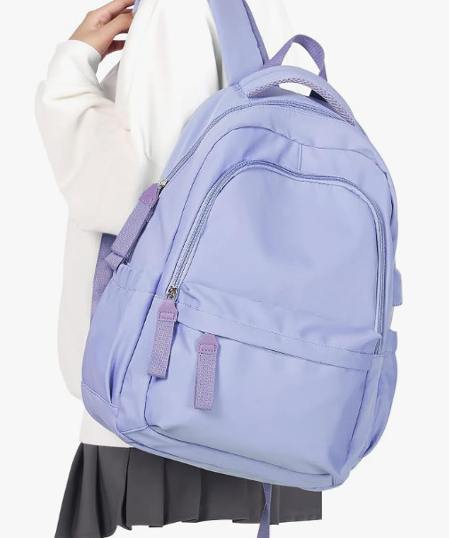 Waterproof 14″ Laptop Backpack USB Charging Port Office School Travel Bag NWT
