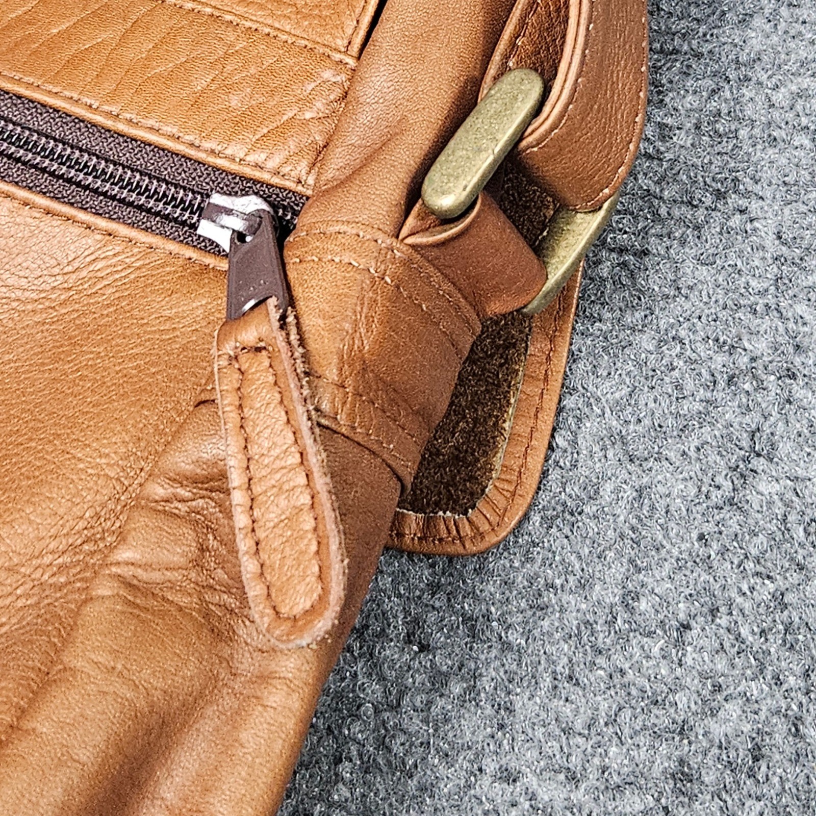 Leather Messenger Bag Tan Brown Large Crossbody Satchel Shoulder Strap Work
