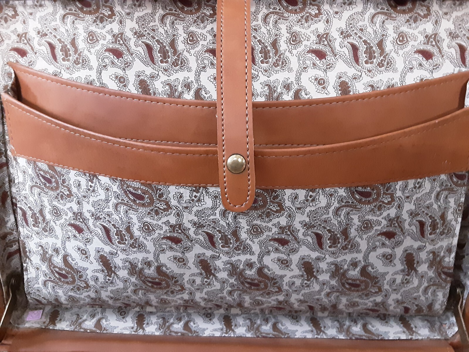 Vintage Hartmann Attache Briefcase Brown Belting Vinyl Straps VEGAN
