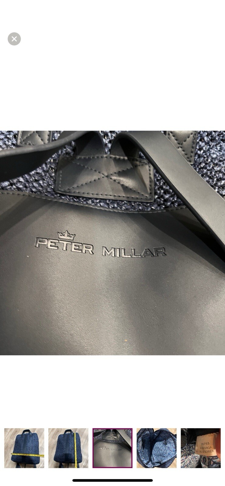 Peter Millar Womenswear Leather LaptopGolf Backpack