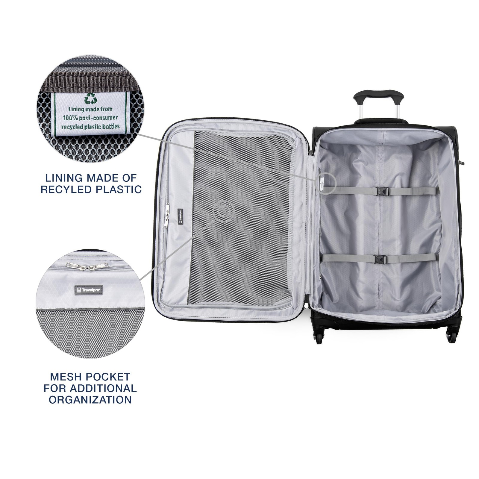 Travelpro Maxlite 5 Softside Expandable Luggage with 4 Spinner Wheels, 25 In U27