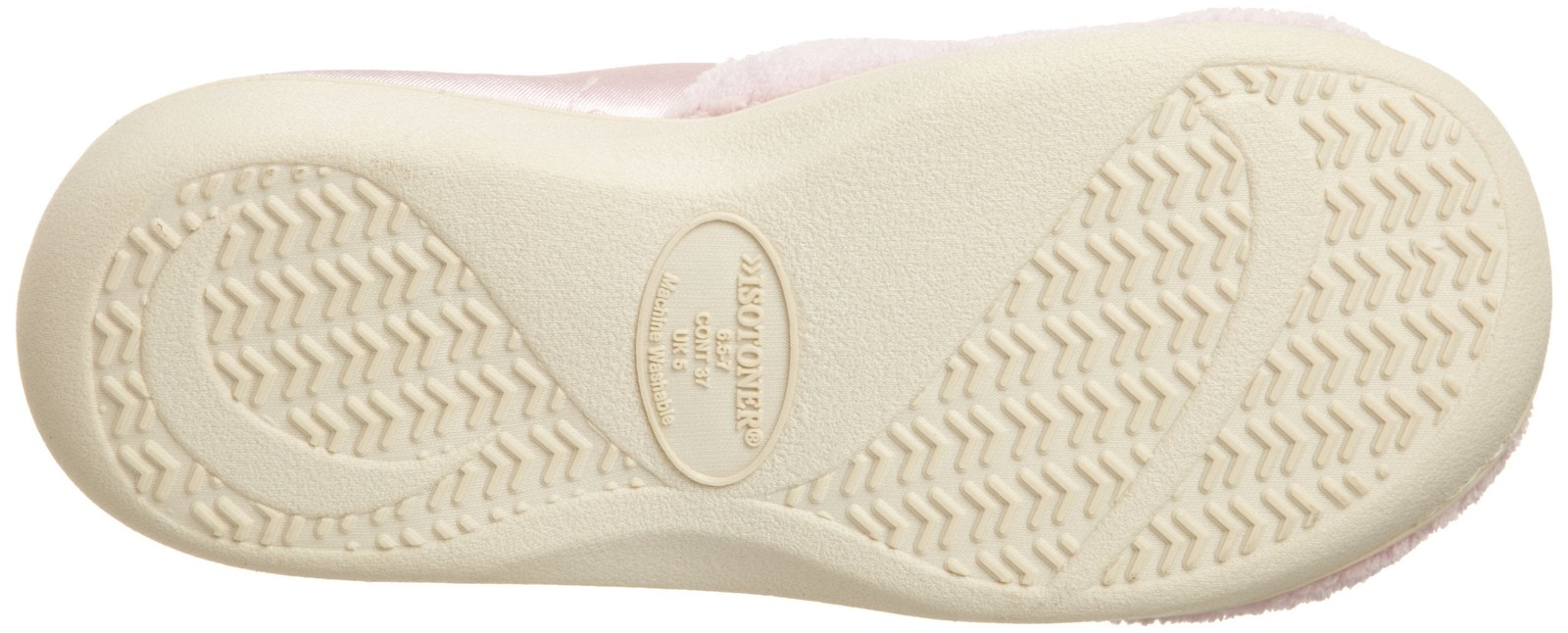 Isotoner Women’s Microterry PillowStep Satin Cuff Slippers Peony 5 5 6 U1