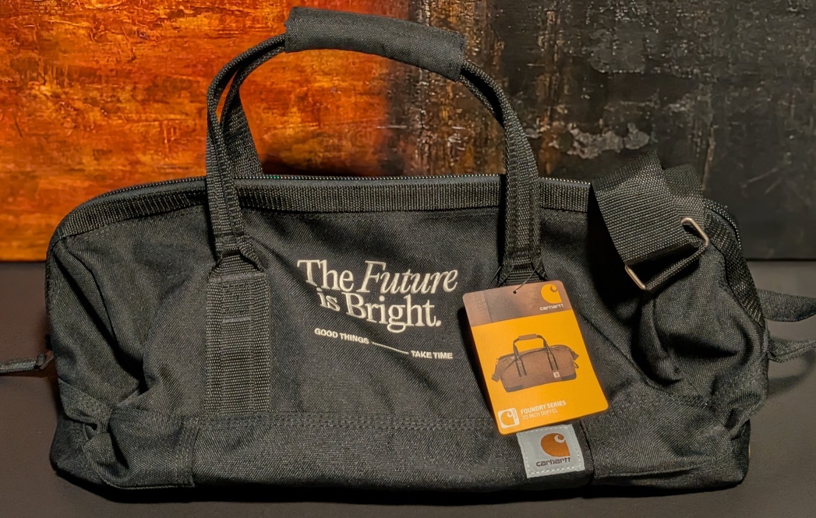 Carhartt Foundry Series 20″ Duffle Bag in Black w/ COMPANY EMBROIDERY – NWT
