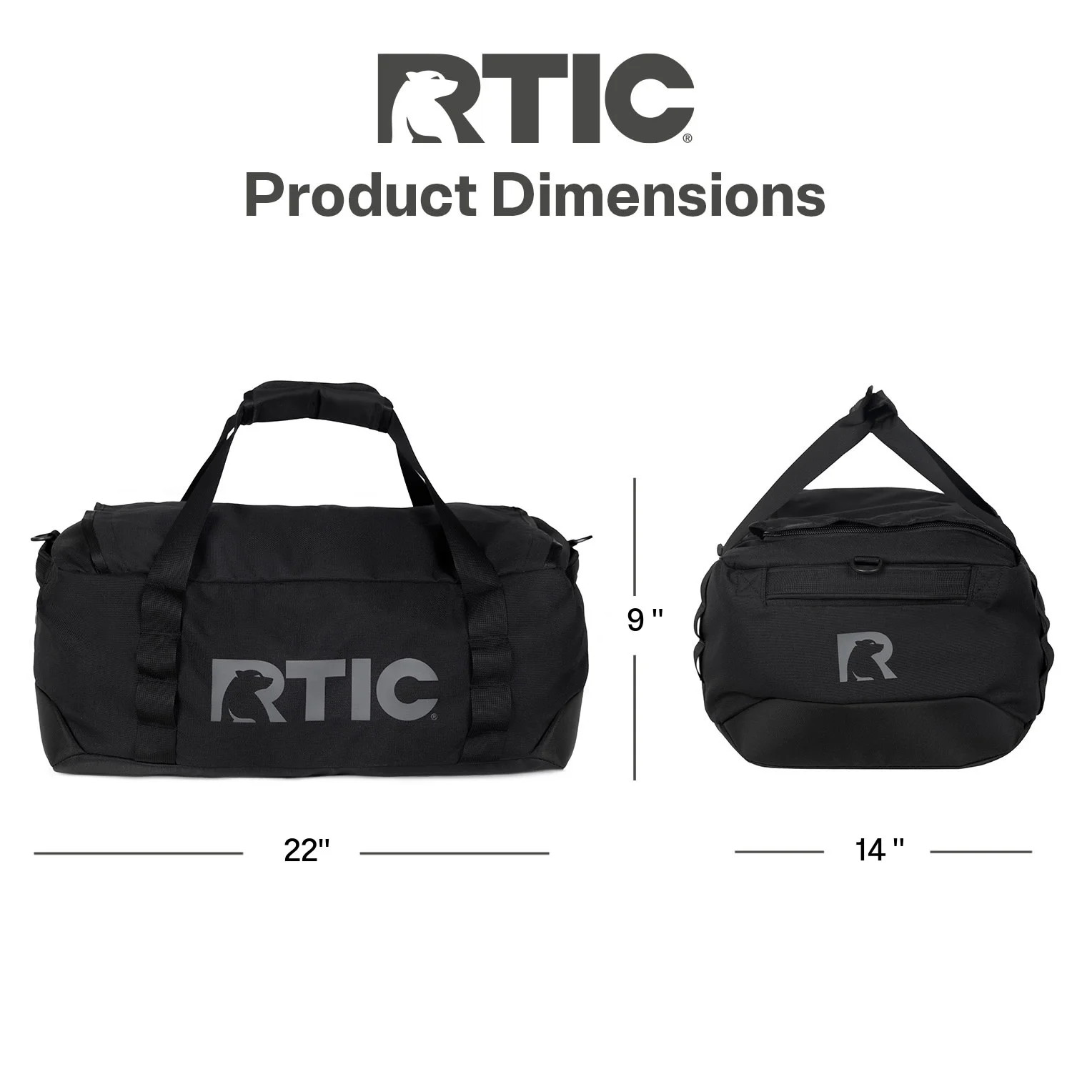 RTIC Outdoors Road Trip Duffel Bag Medium – Black