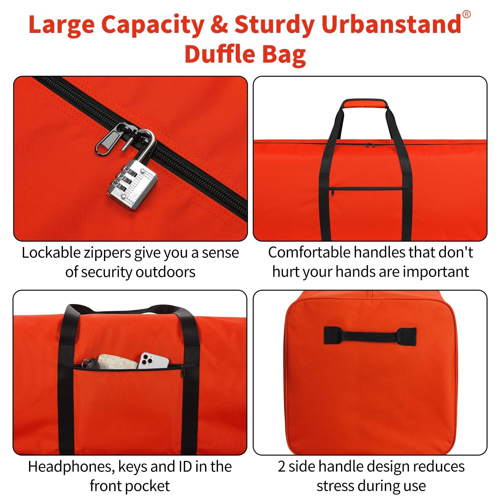 48 Inch Extra Large Duffle Bag for Travel, Sports Gear Storage Bag with 2-way…