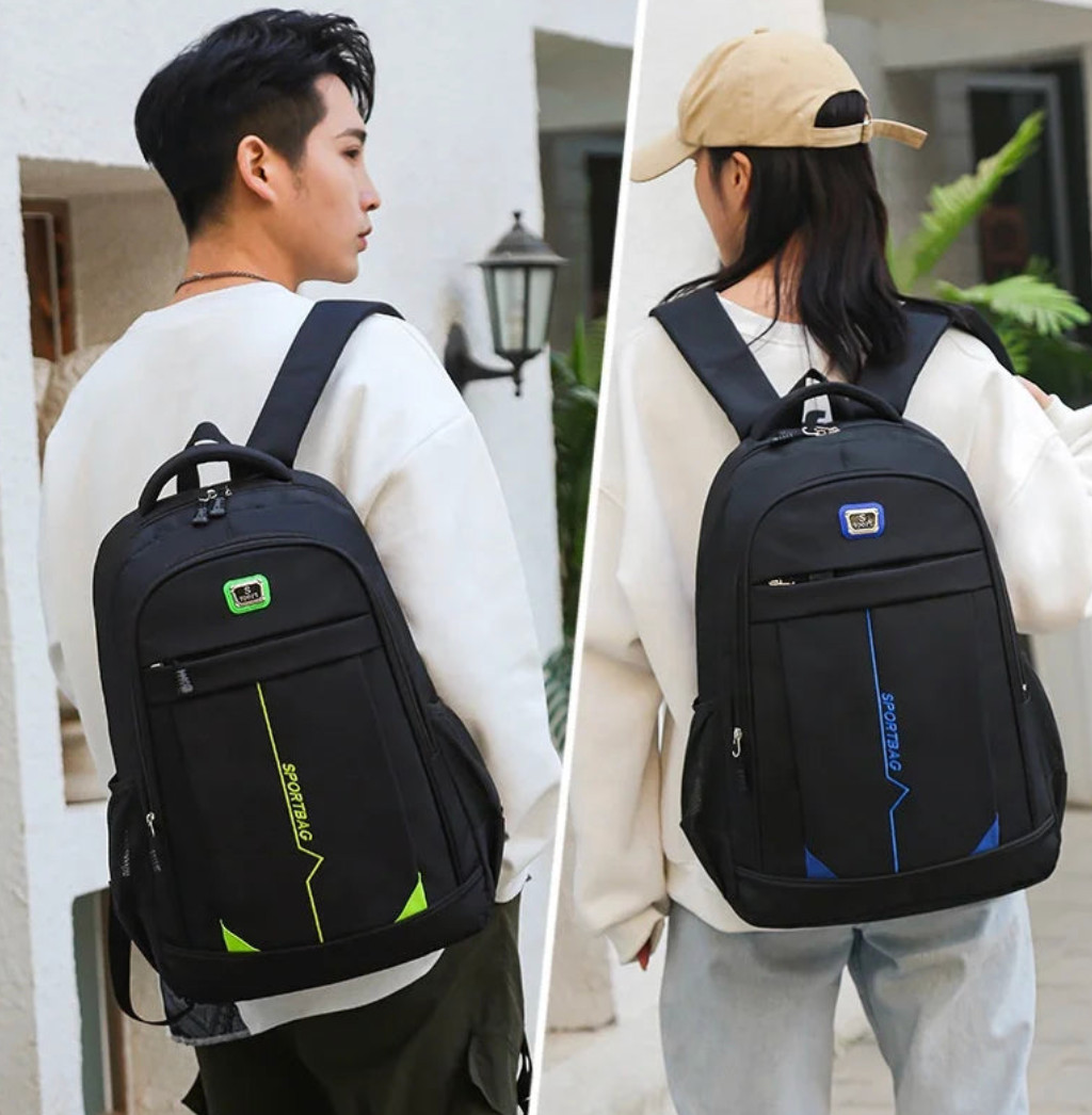 Green Large Capacity Waterproof Laptop Backpack – School, Travel & Business Bag