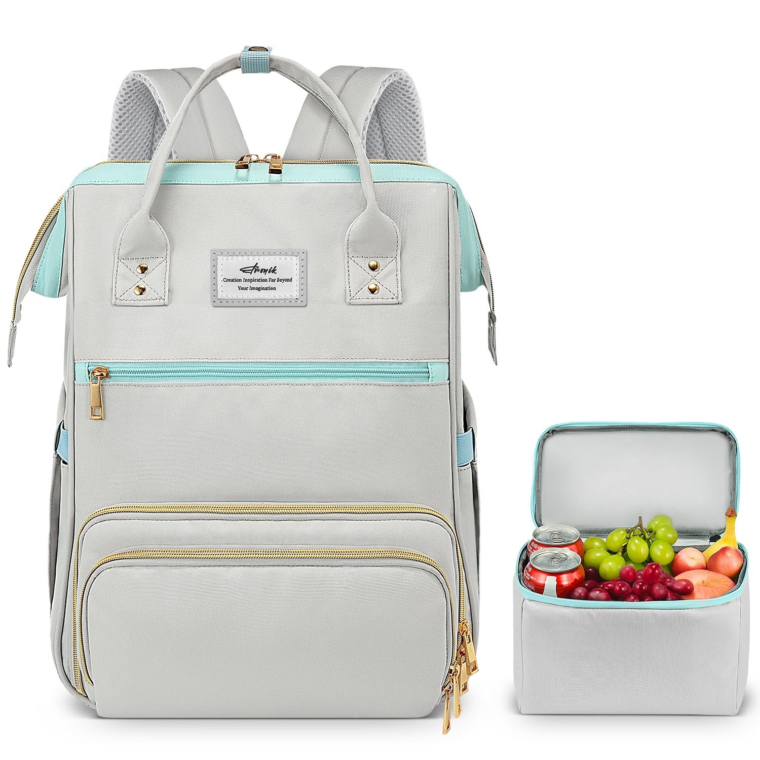 Lunch Backpack, 15.6 Inch Laptop Backpack, Stylish Nurse Teacher Work Bag wit…