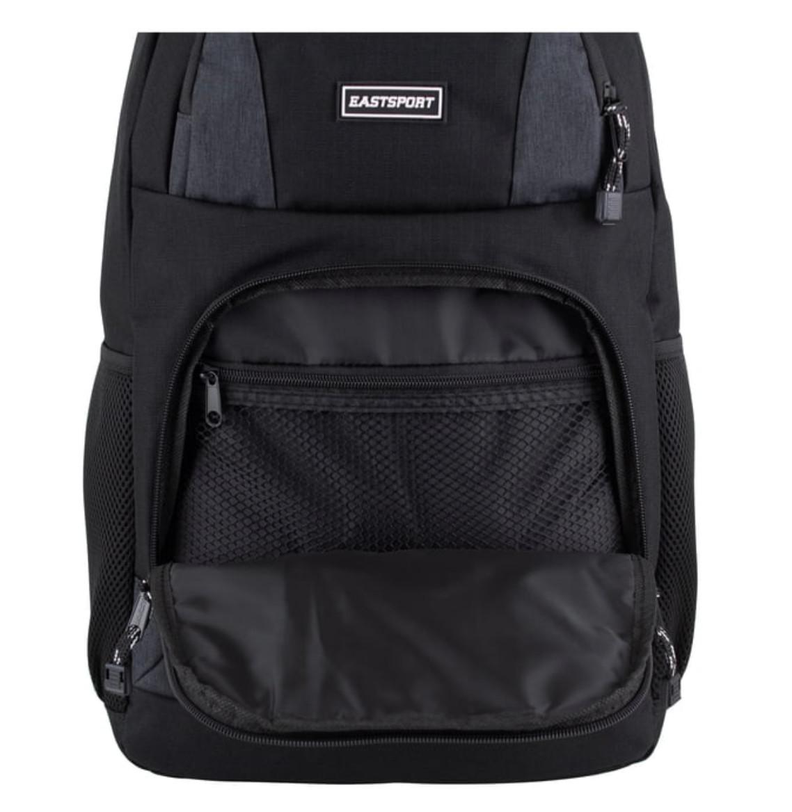 NEW Eastsport Unisex 19″ Premier Expandable Recycled Backpack Black Multi-Pocket
