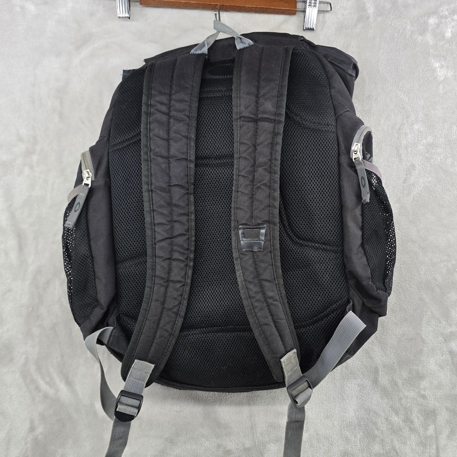 Oakley Backpack Black Grey Canvas Techwear Gorpcore Y2K Utility Bag