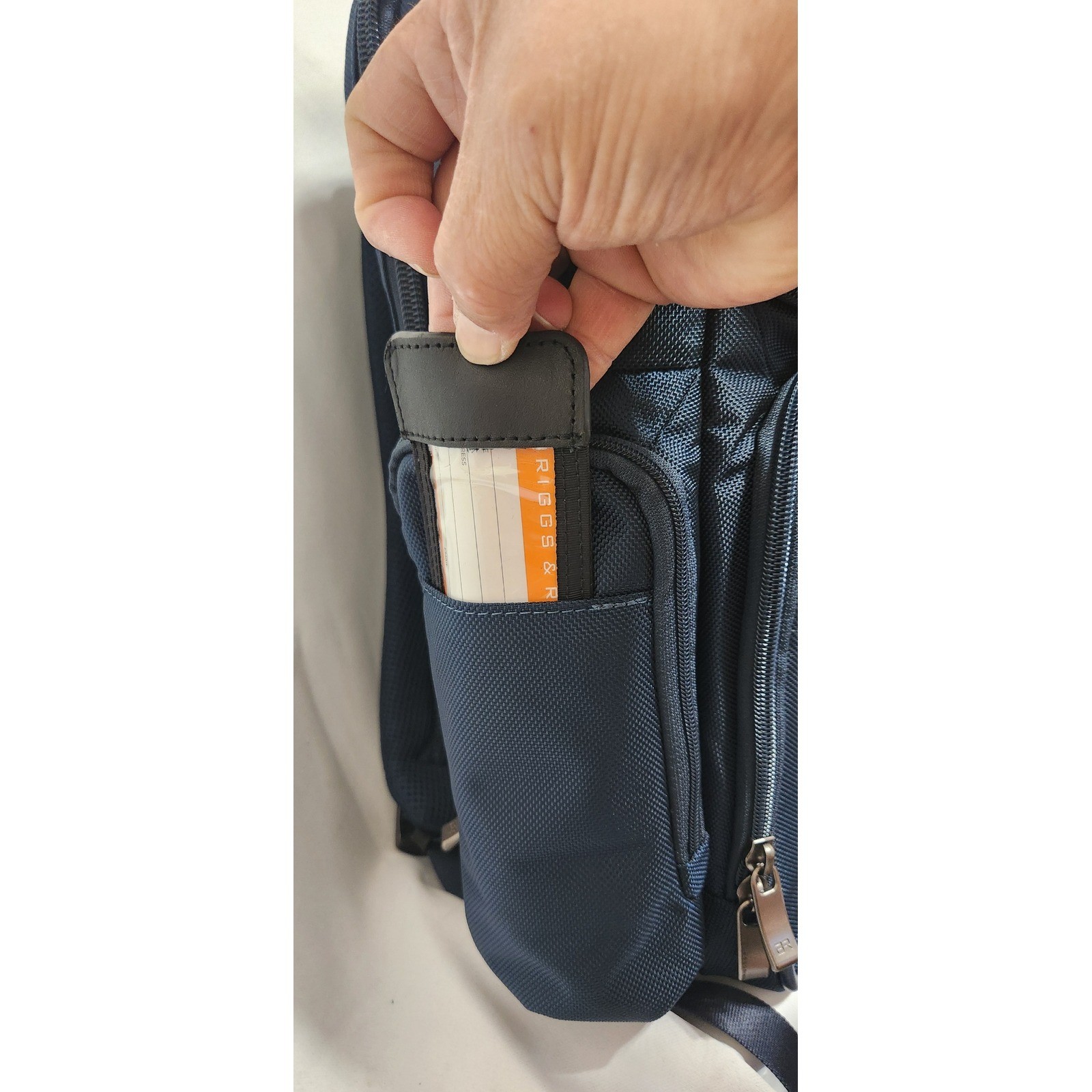 Briggs & Riley WideMouth Cargo Backpack Navy Blue Laptop Bag KK527-5