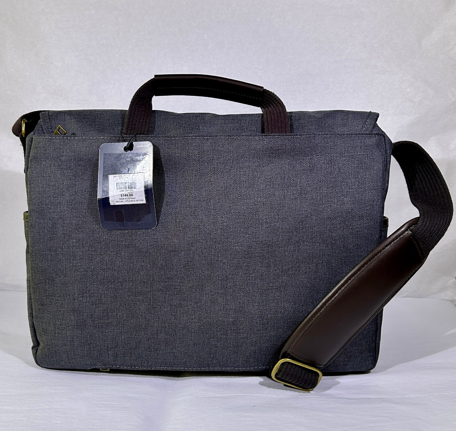 Cremieux Gray Polyester Messenger Bag