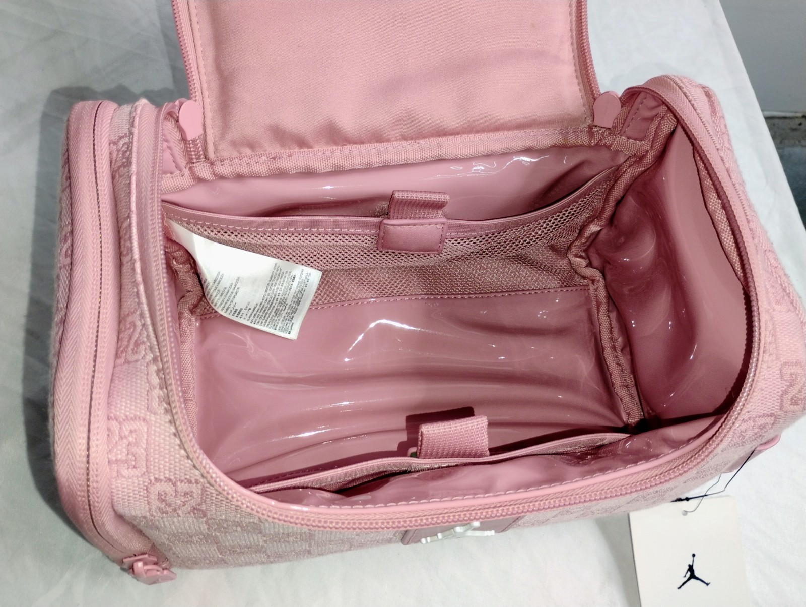 Air Jordan Monogram Dopp Kitt Luxury Travel Bag 5.9L (Pink)