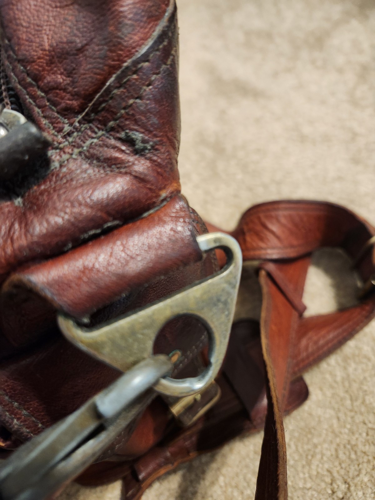 Buffalo Jackson Trading Co Leather Messenger Bag