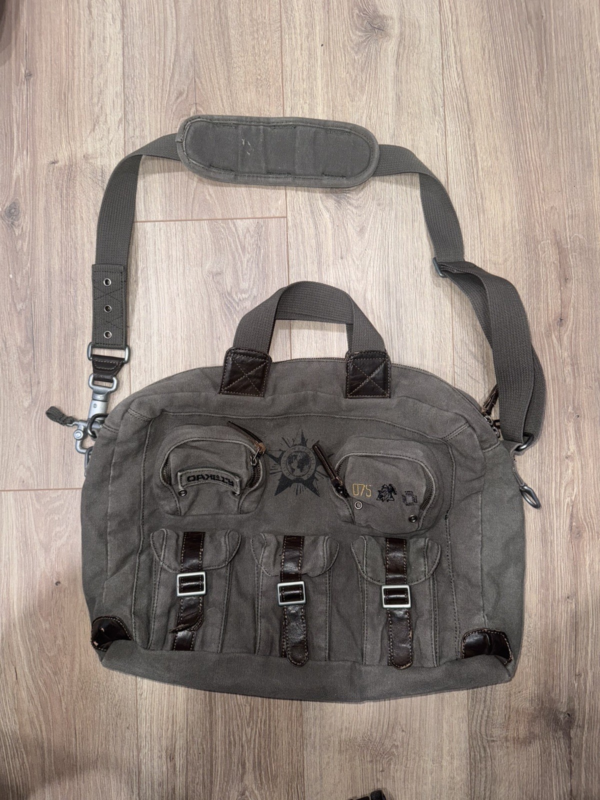 Vintage Oakley Software Olive Green Messenger Bag Shoulder Bag Y2K