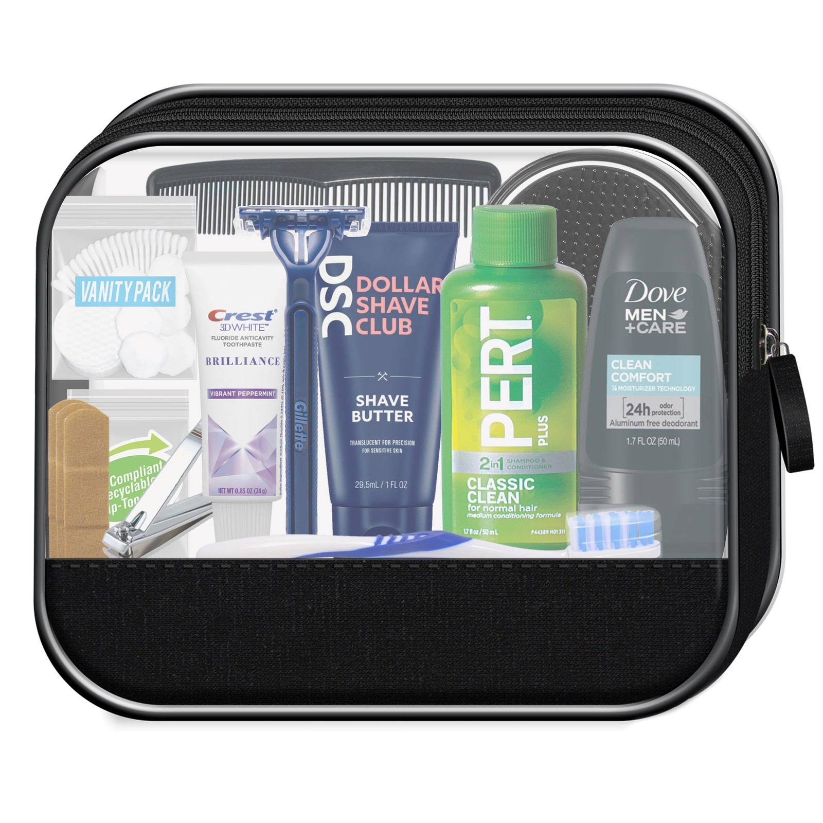 Convenience Kits International Men’s Super Deluxe, 16-Piece Kit 1 Kit, black