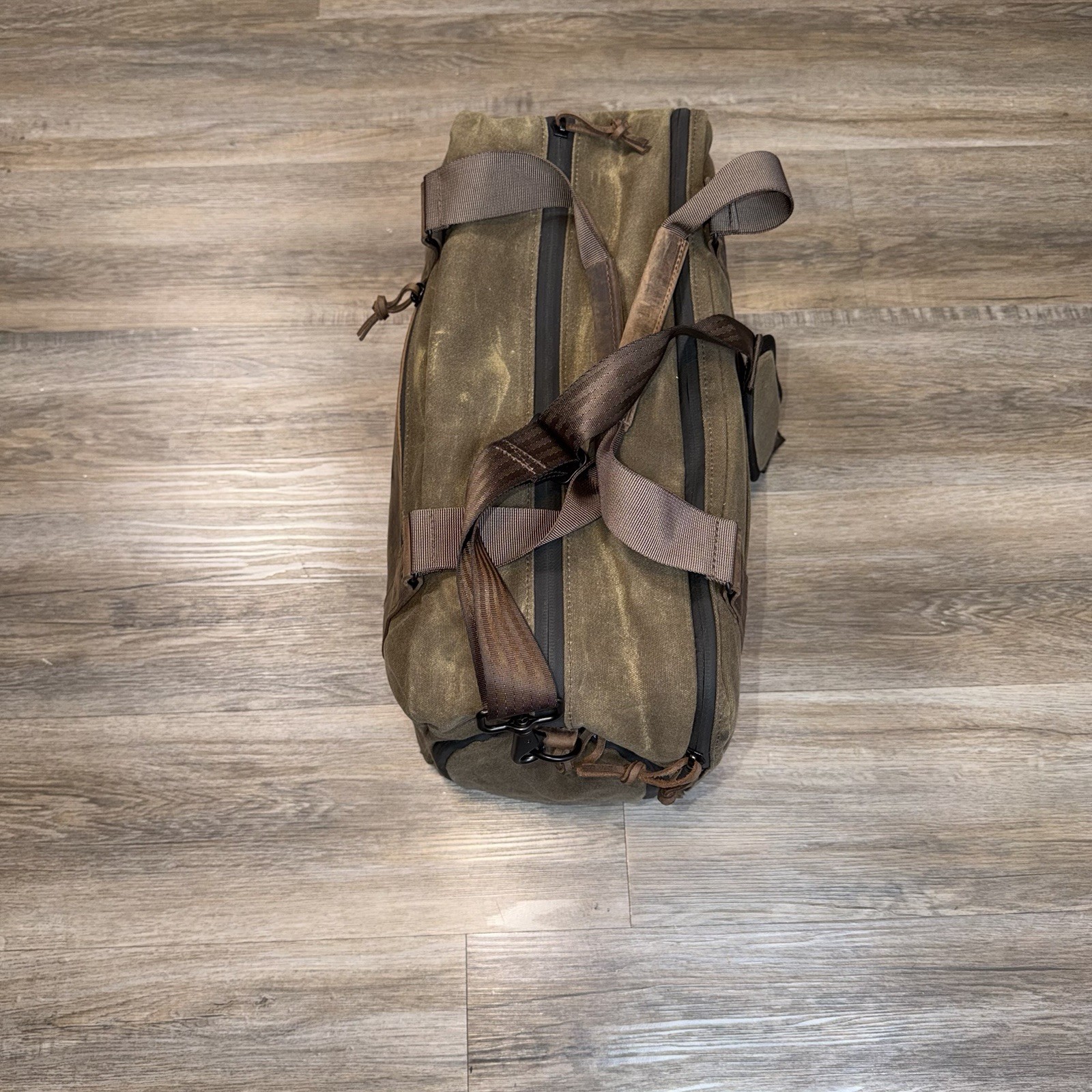 WaterField Designs Atlas Executive Athletic Holdall Waxed Canvas Premium Leather