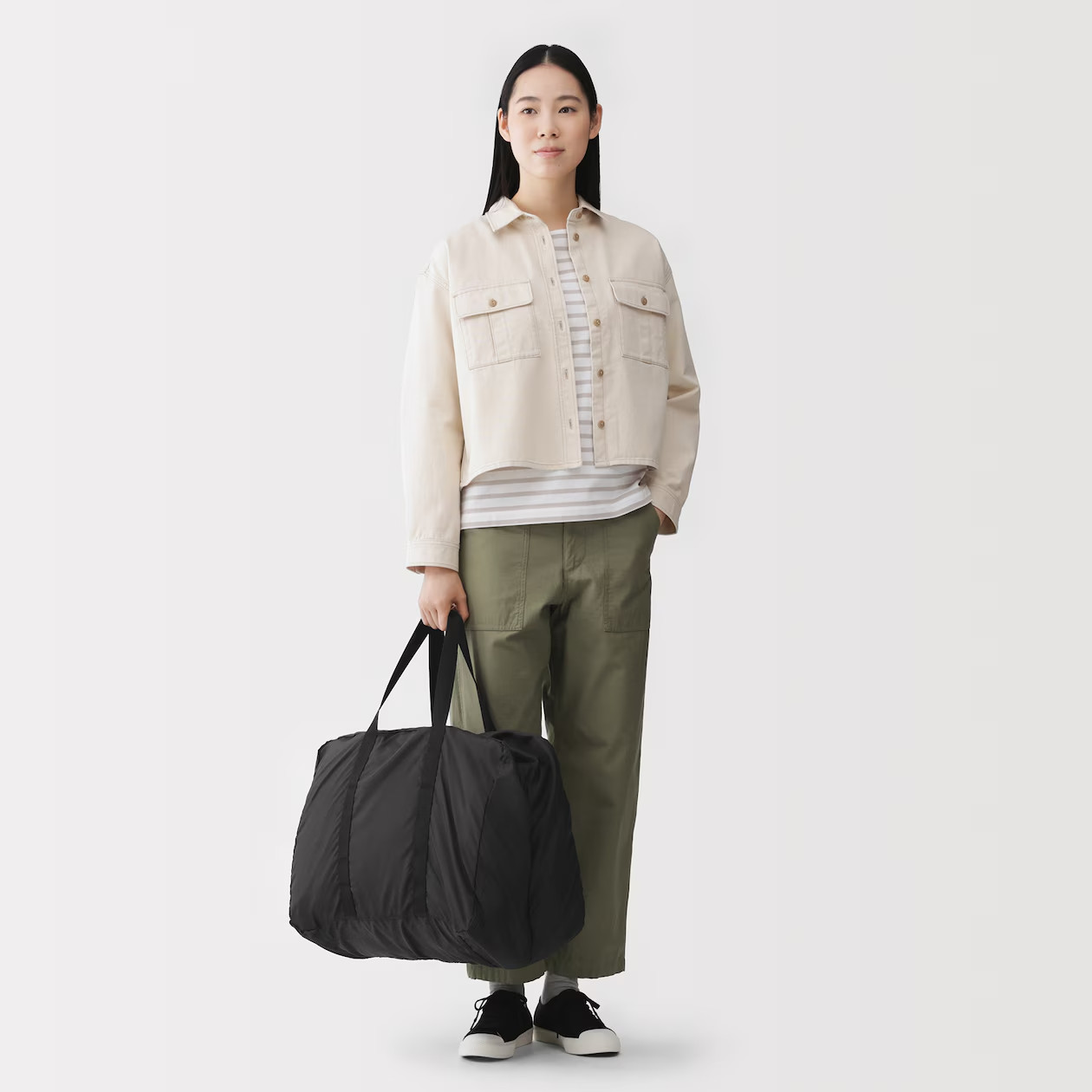 MUJI Packable Water-Repellent Travel Duffel Bag 60-Litter Foldable Unisex NWT