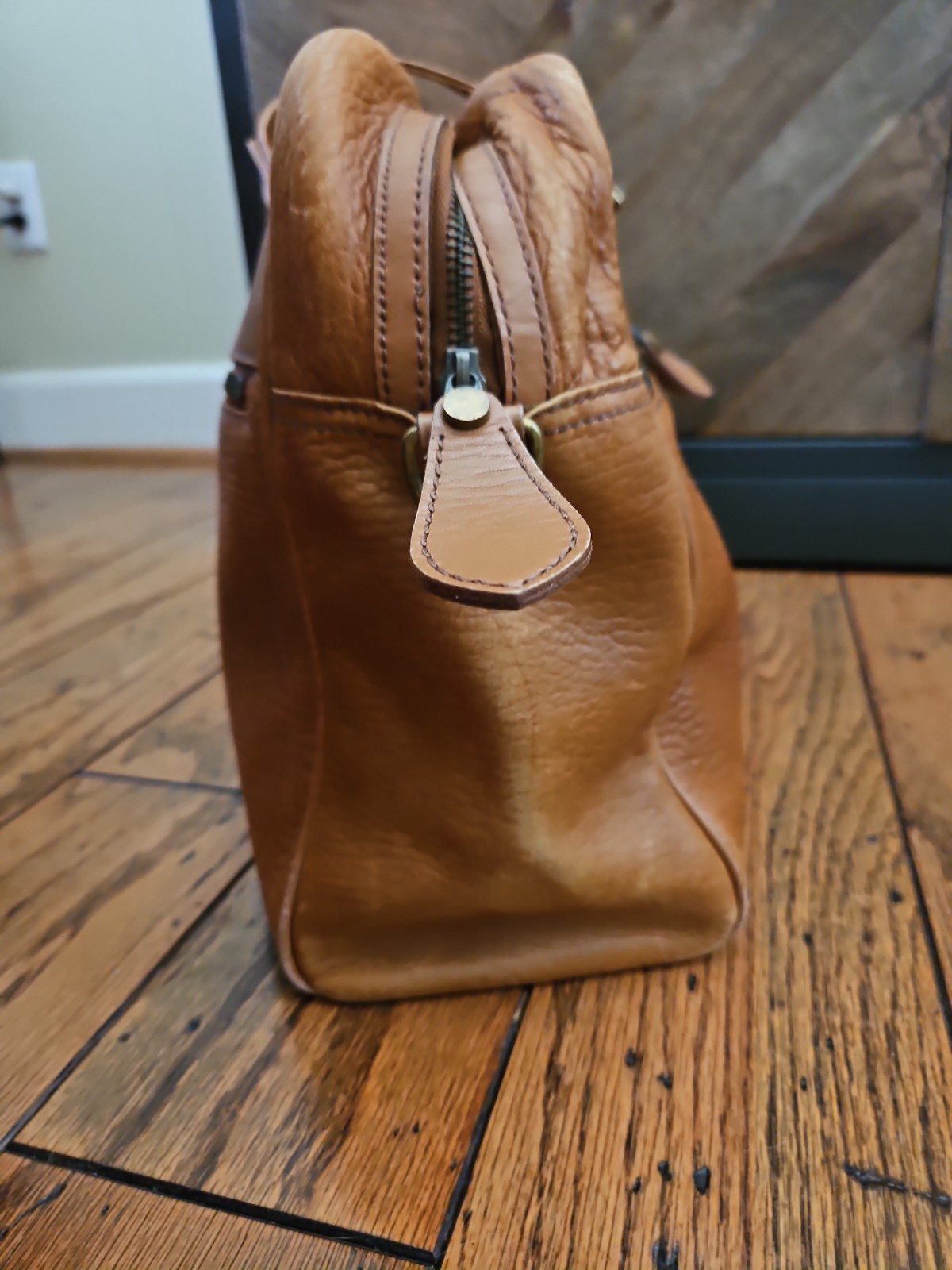Vintage Burberrys Tan Leather Briefcase Business Bag