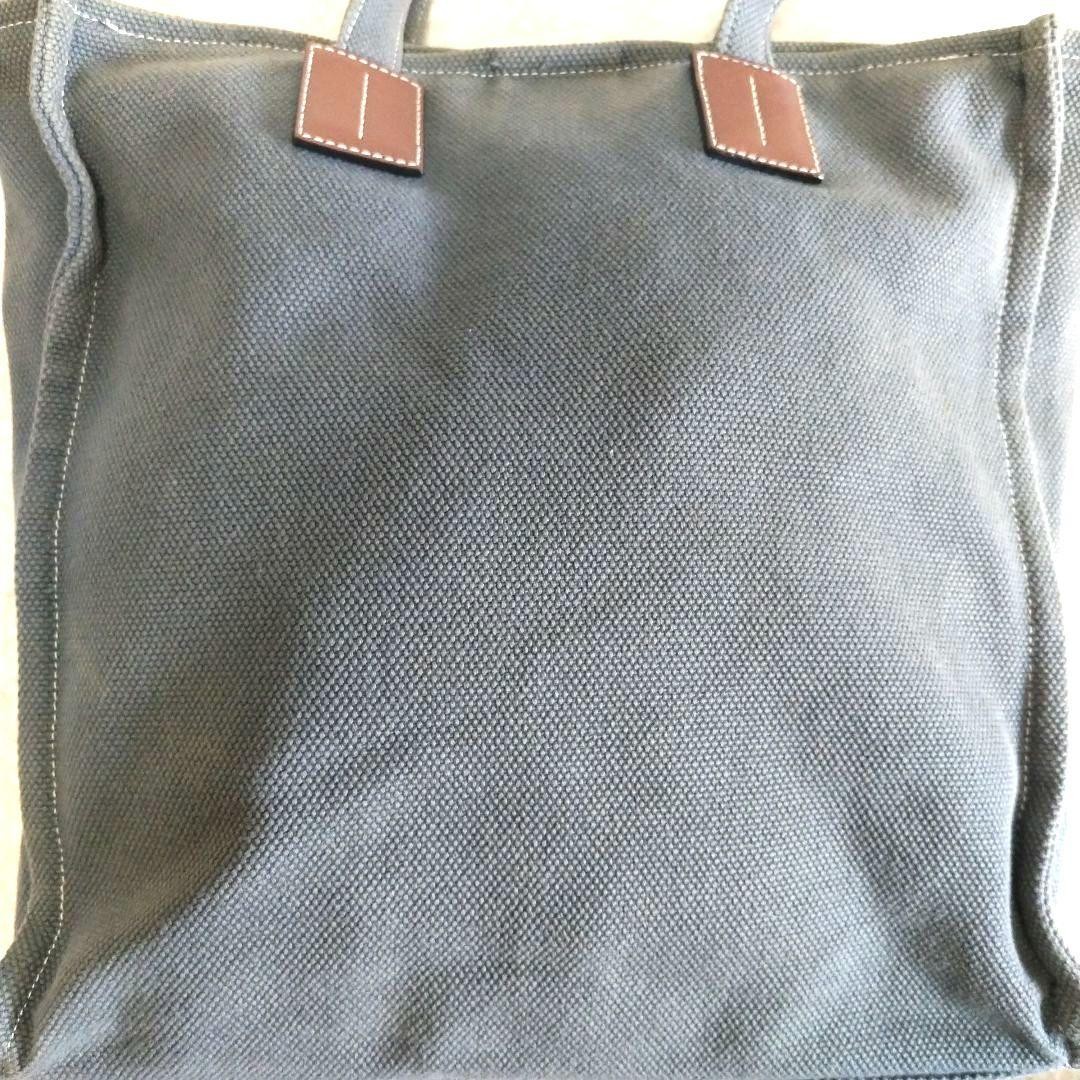 Authentic Bally Canvas Tote Bag Gray 37cm x 35cm with Leather Detail, Rare Model