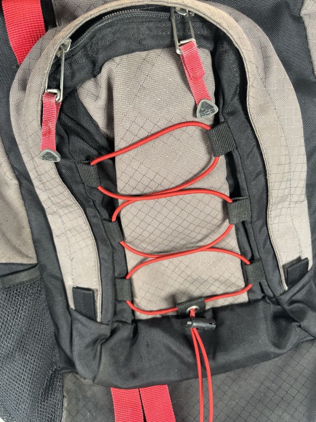 Nike ACG Backpack Black Gray & Red Technical Hiking Hunting Travel Durable READ