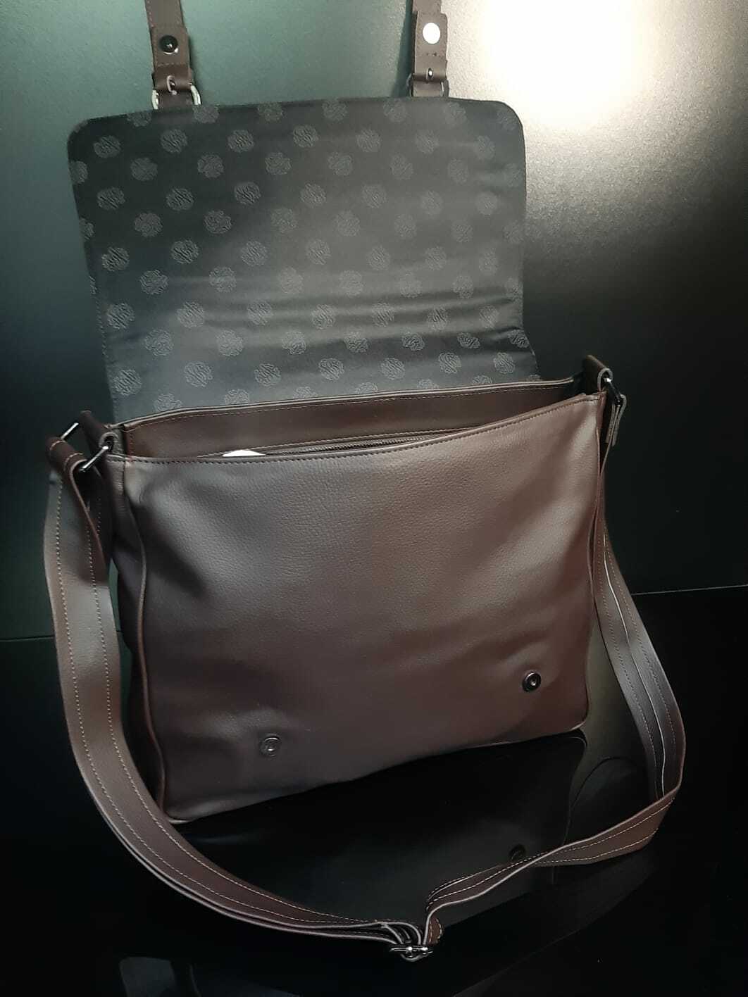 ROBERTO CAVALLI MEN’S ECO LEATHER BORSA BAG. FSBO79