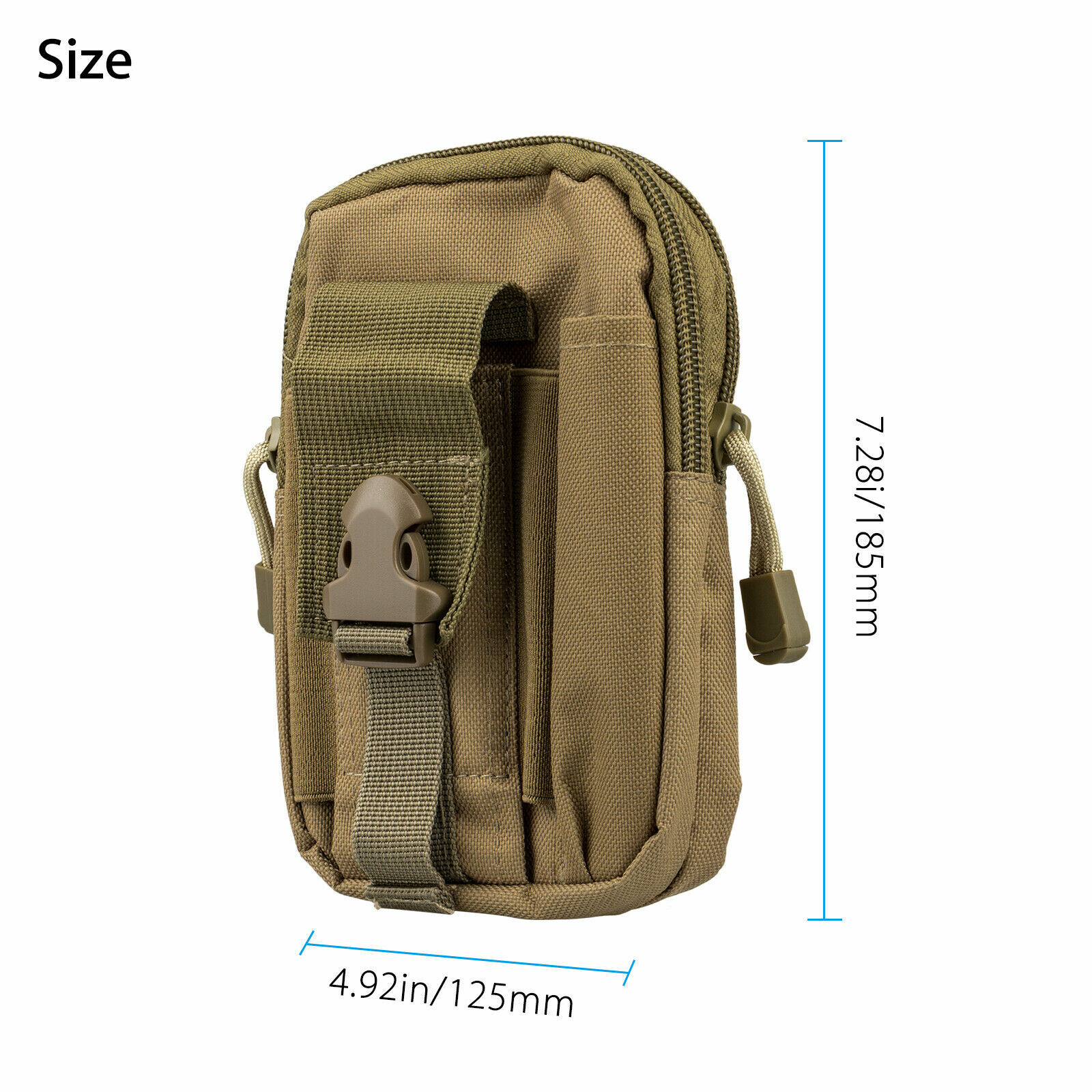 Tactical Molle EDC Pouch Bag Compact Multipurpose Utility Gadget Belt Waist Bag