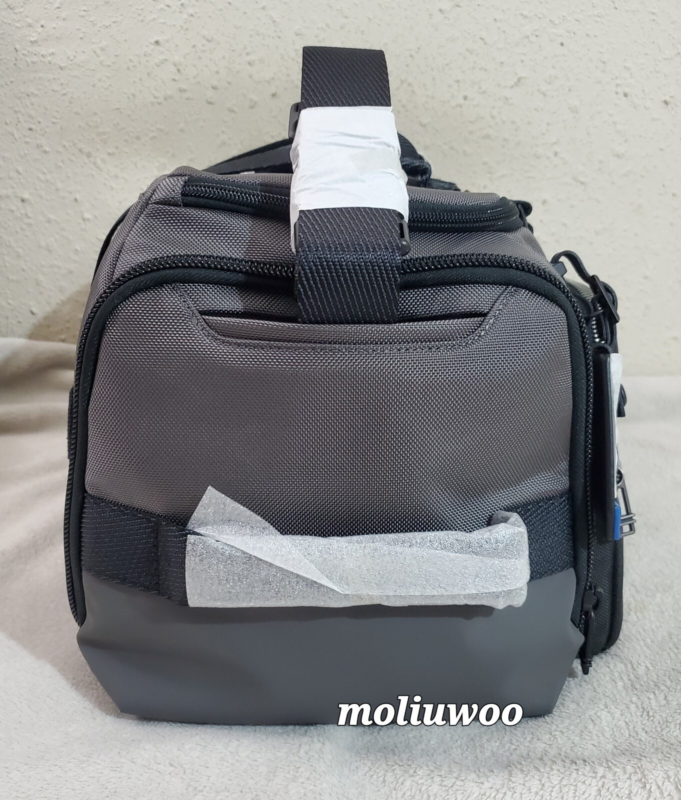 New $625 Tumi Alpha Bravo Mason Gray/Blue Ballistic Nylon Unisex Large Duffel