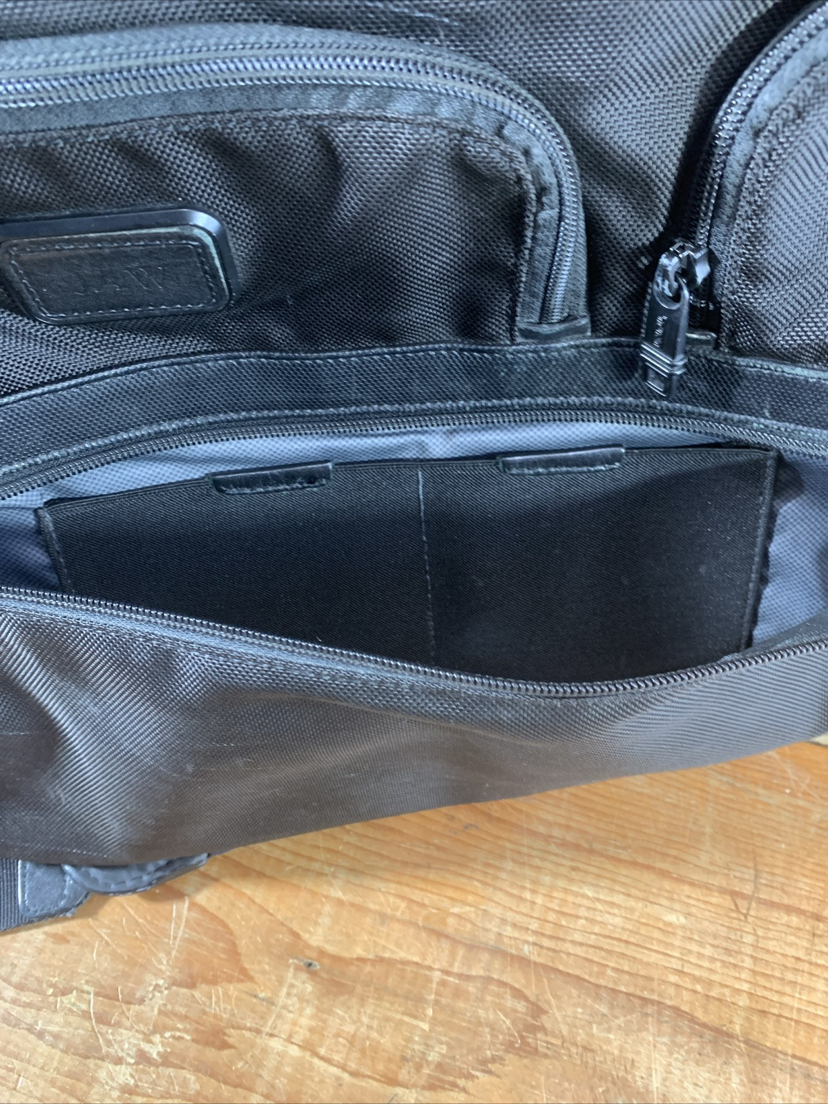 TUMI Alpha II Black Nylon Compact Large Screen Laptop Briefcase Bag 26114D2
