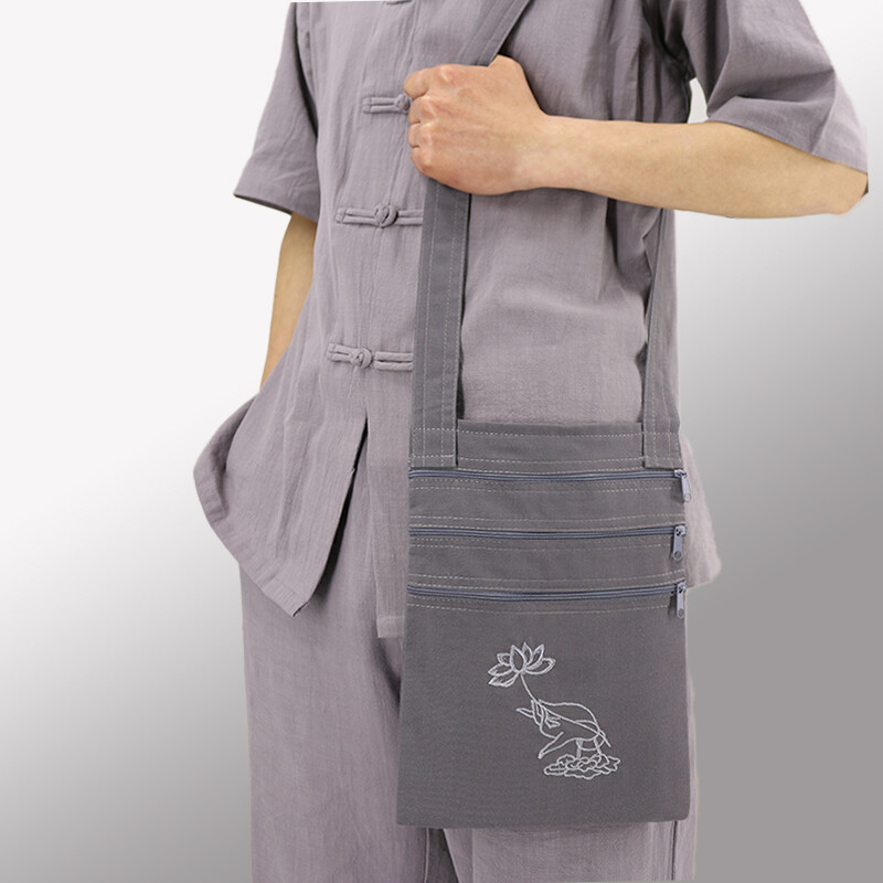 Buddhism Bags Buddha Arhat Shaolin Kung Fu Bag Buddhist Monk Canvas Shoulder Bag