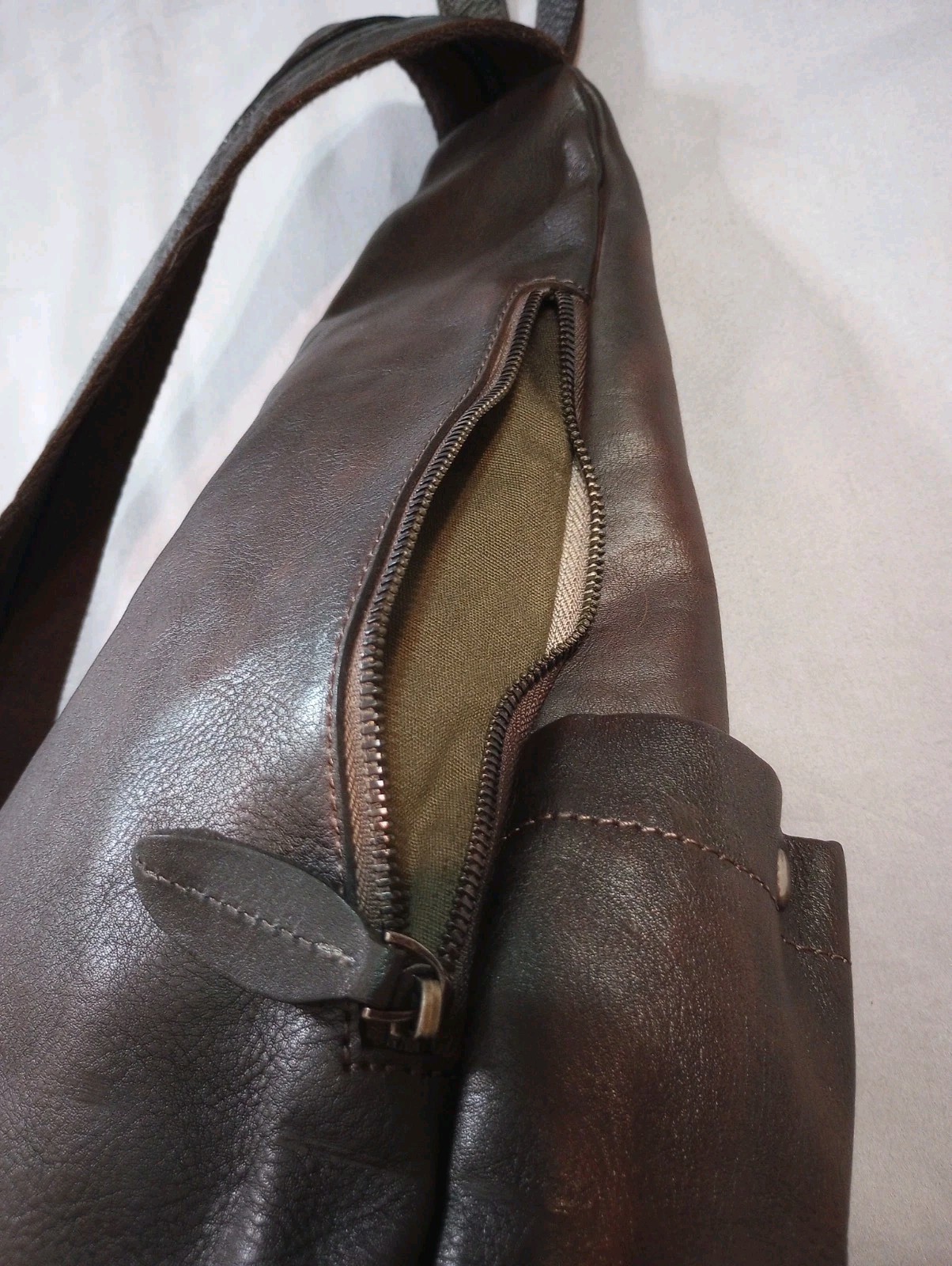 IVTG Genuine Leather Sling Bag Backpack Crossbody Chest Unisex