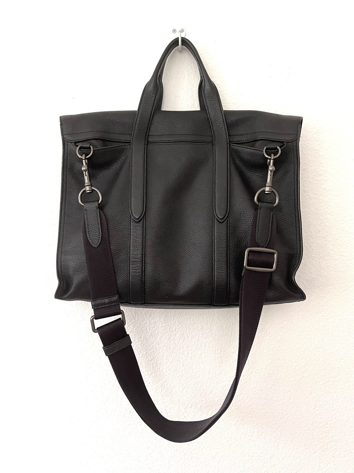Coach 58097 Metropolitan Portfolio Briefcase, Pebbled Leather, Black, BEAUTIFUL!
