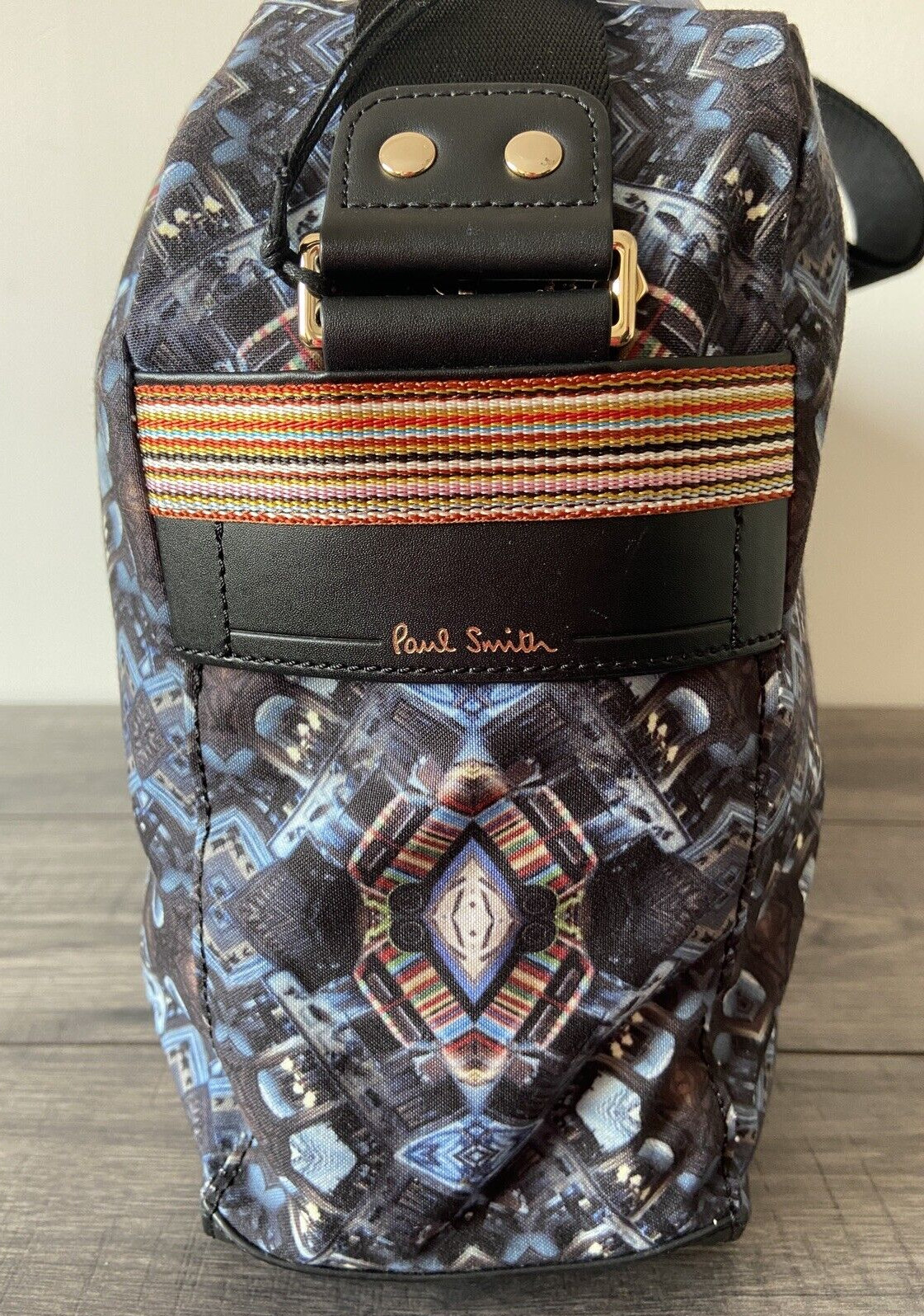 PAUL SMITH KALEIDOSCOPE MINI PRINT FOLIO MESSENGER BAG RETAIL BNWT
