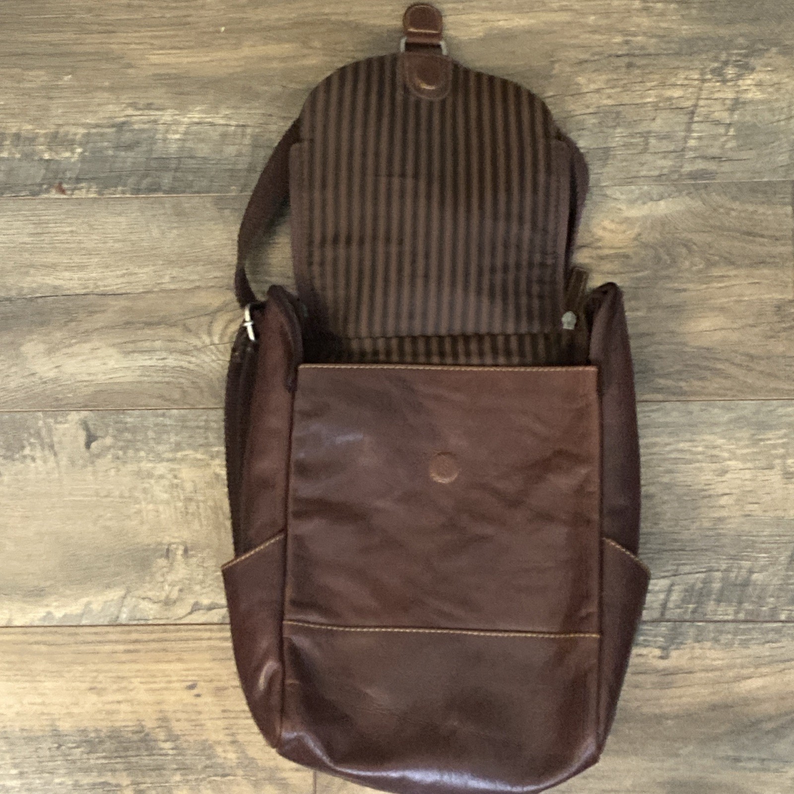 Vtg Leather Backpack Women Adjust Strap Wallet Pocket Magnetic Zip Closure India