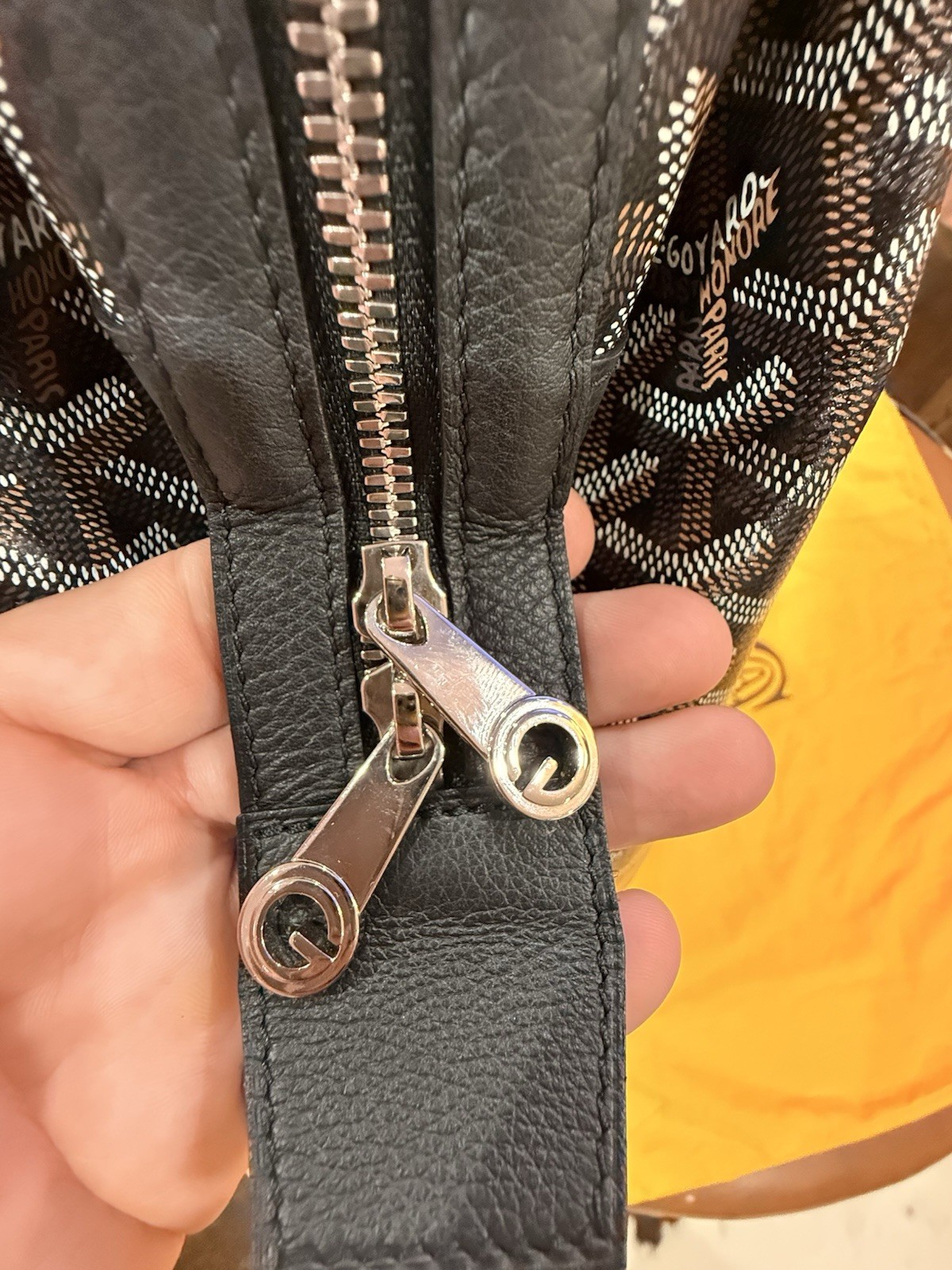 Black Cisalpin Goyard Backpack