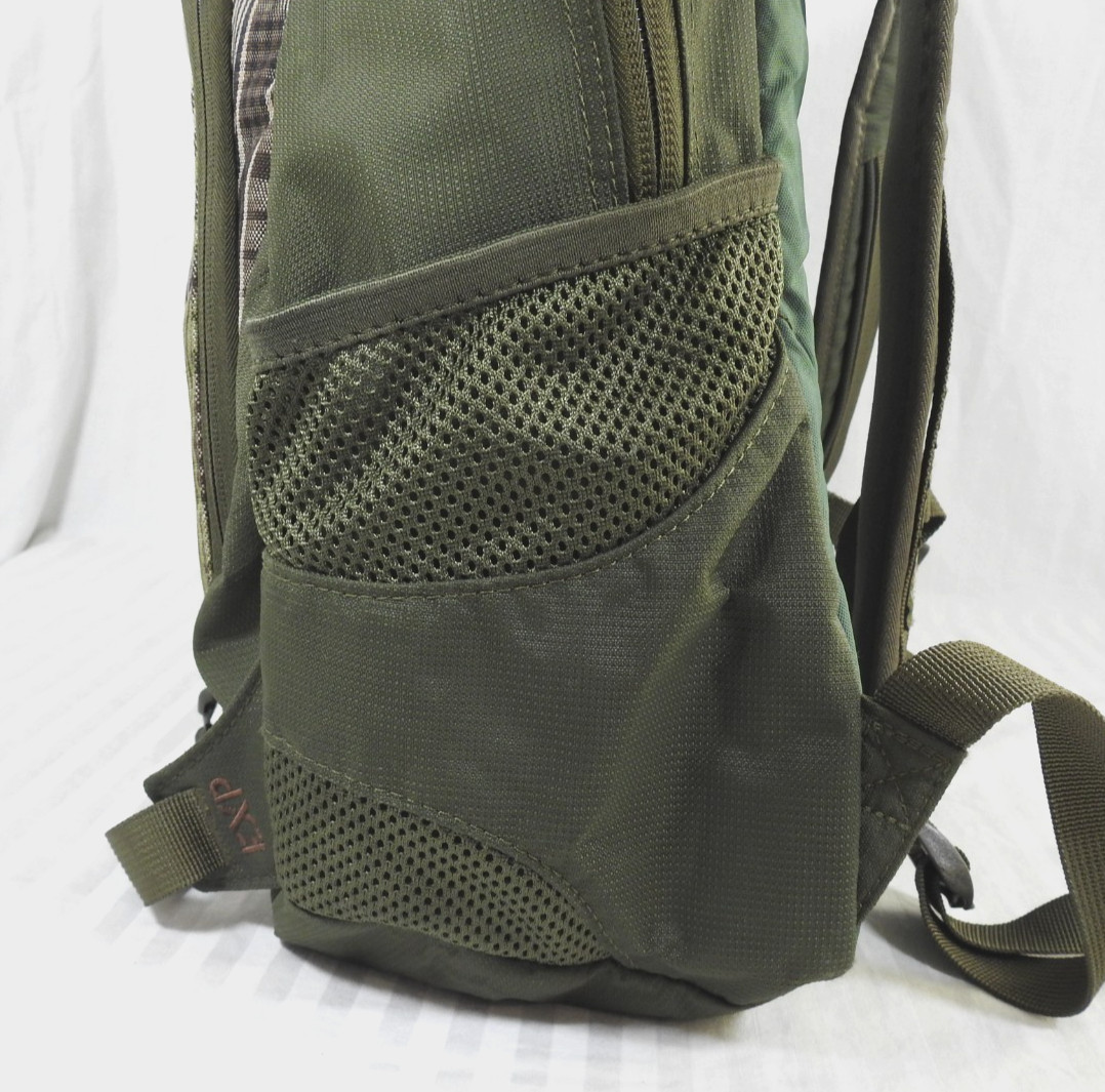 Dakine Olive Green & Tan Plaid Explorer Pack Laptop Backpack. #8130-050-27