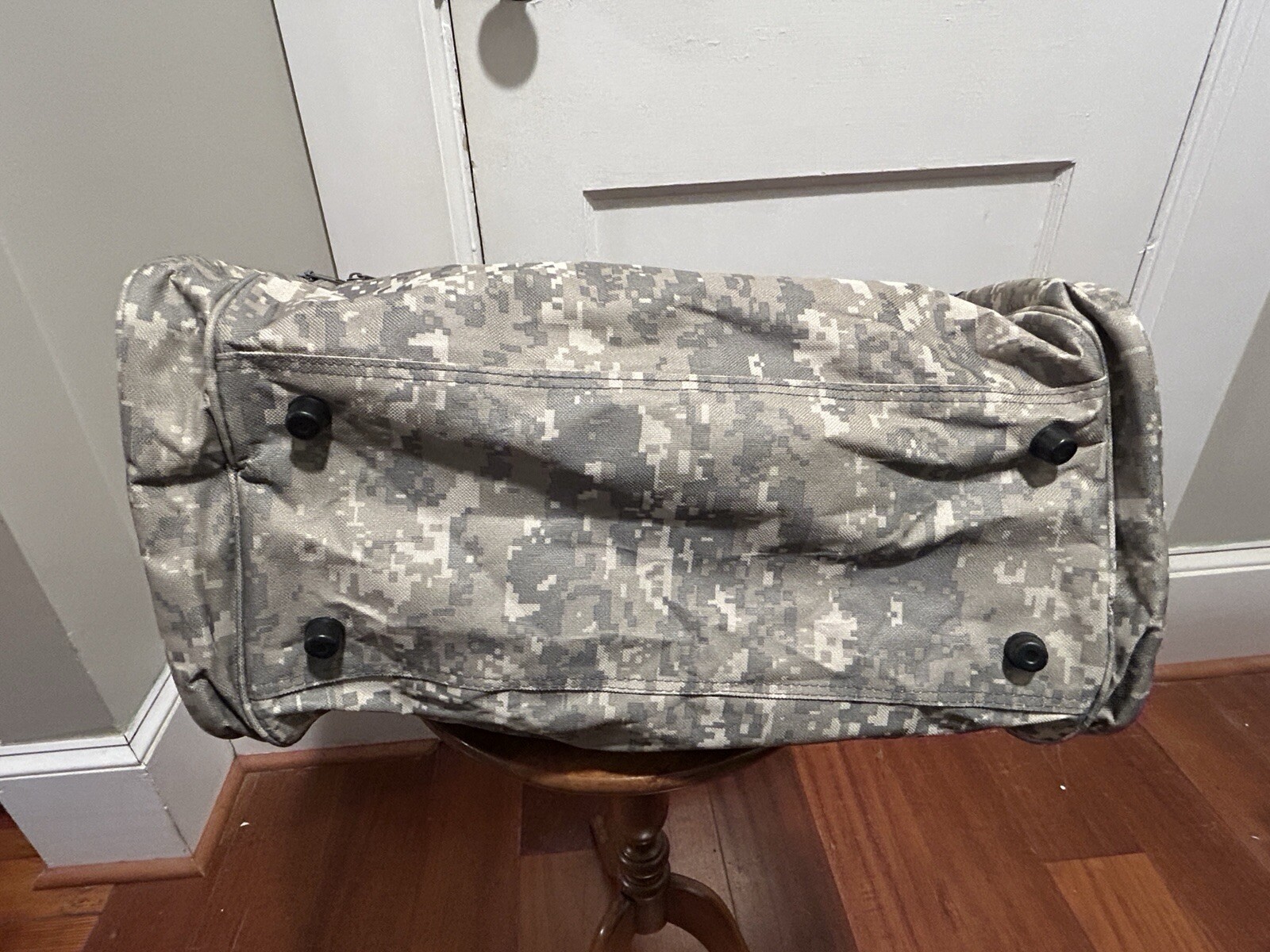 Vintage Digital Camouflage N.R.A. Duffel Bag American Flag Embroidery 14x9x8 in.
