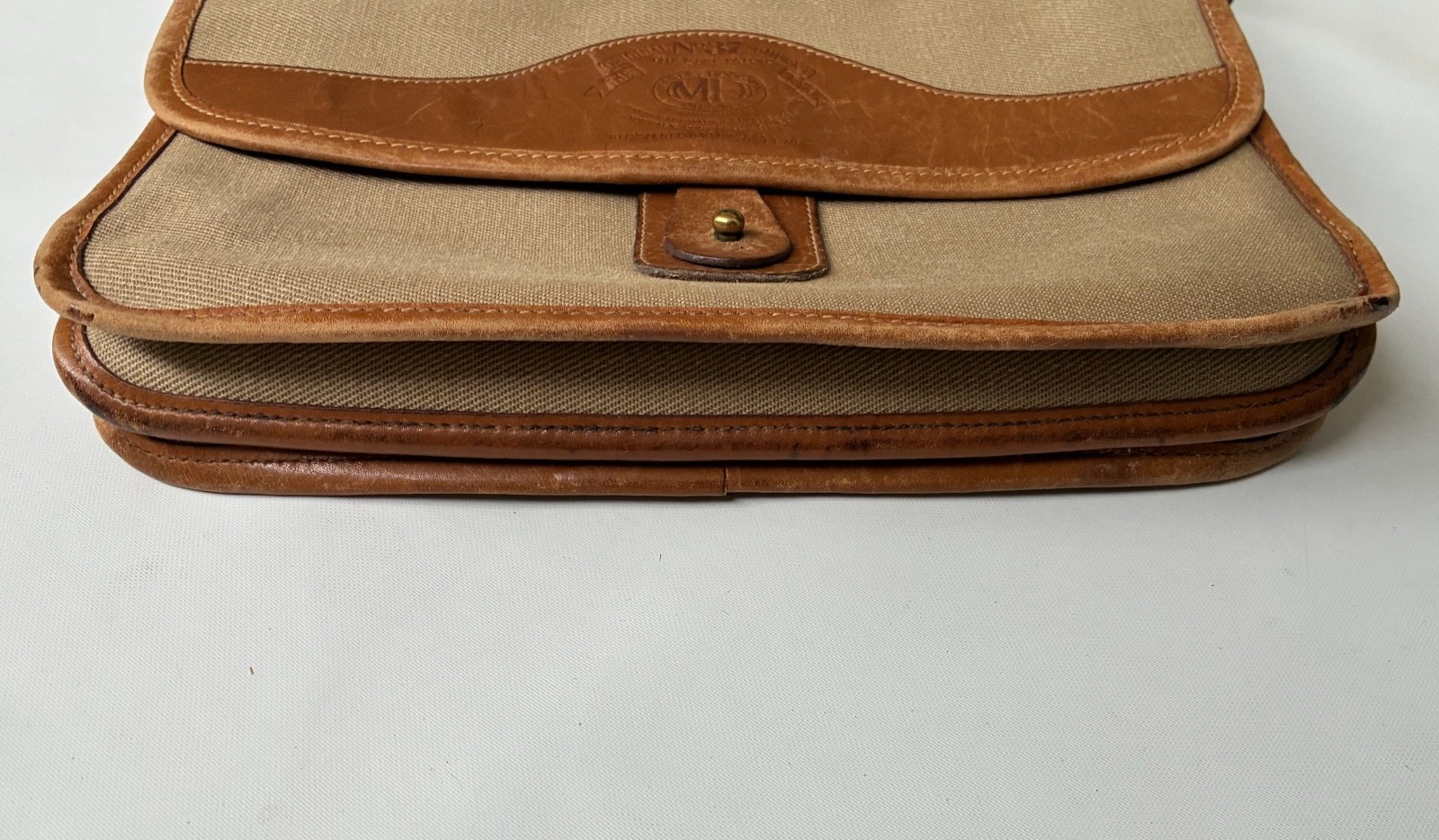 Vintage Ghurka No 37 The Spectator Canvas Leather Crossbody Bag Marley Hodgson