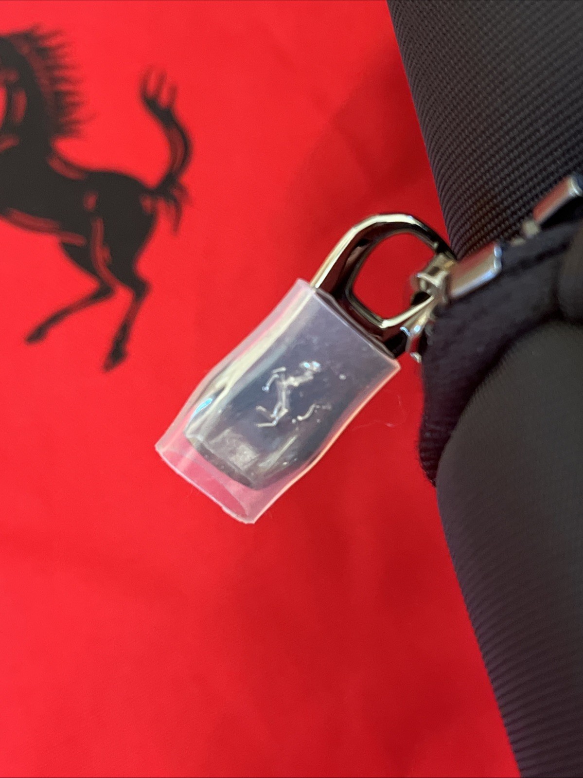 Ferrari Purosangue Black Leather Backpack with Storage Bag Original Genuine