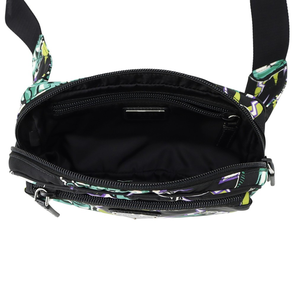PRADA Frankenstein Crossbody Bag Nylon Black/Multicolor 2VL977