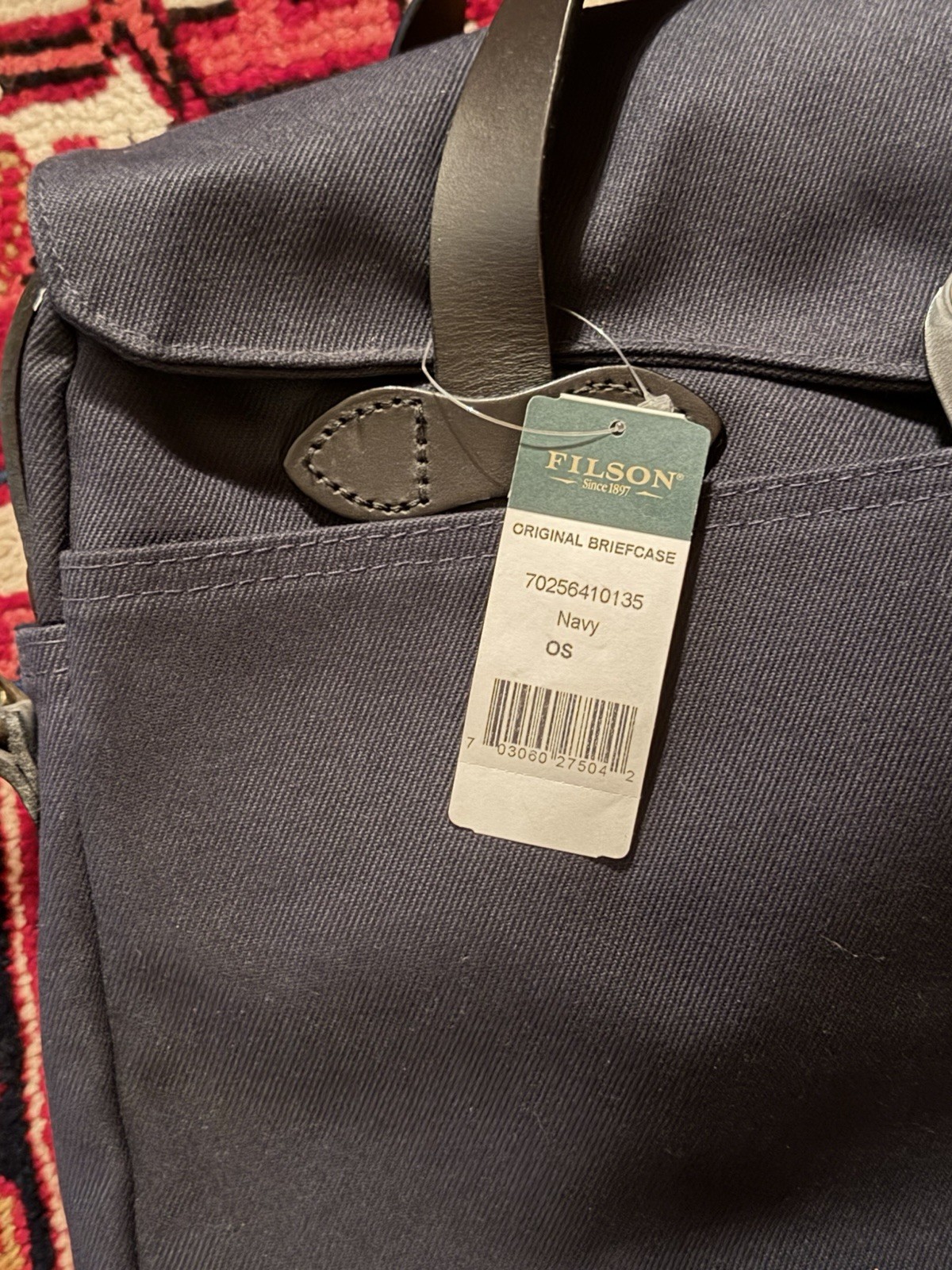 NWT NEW RARE FILSON ORIGINAL BRIEFCASE RUGGED TWILL MADE IN USA NAVY